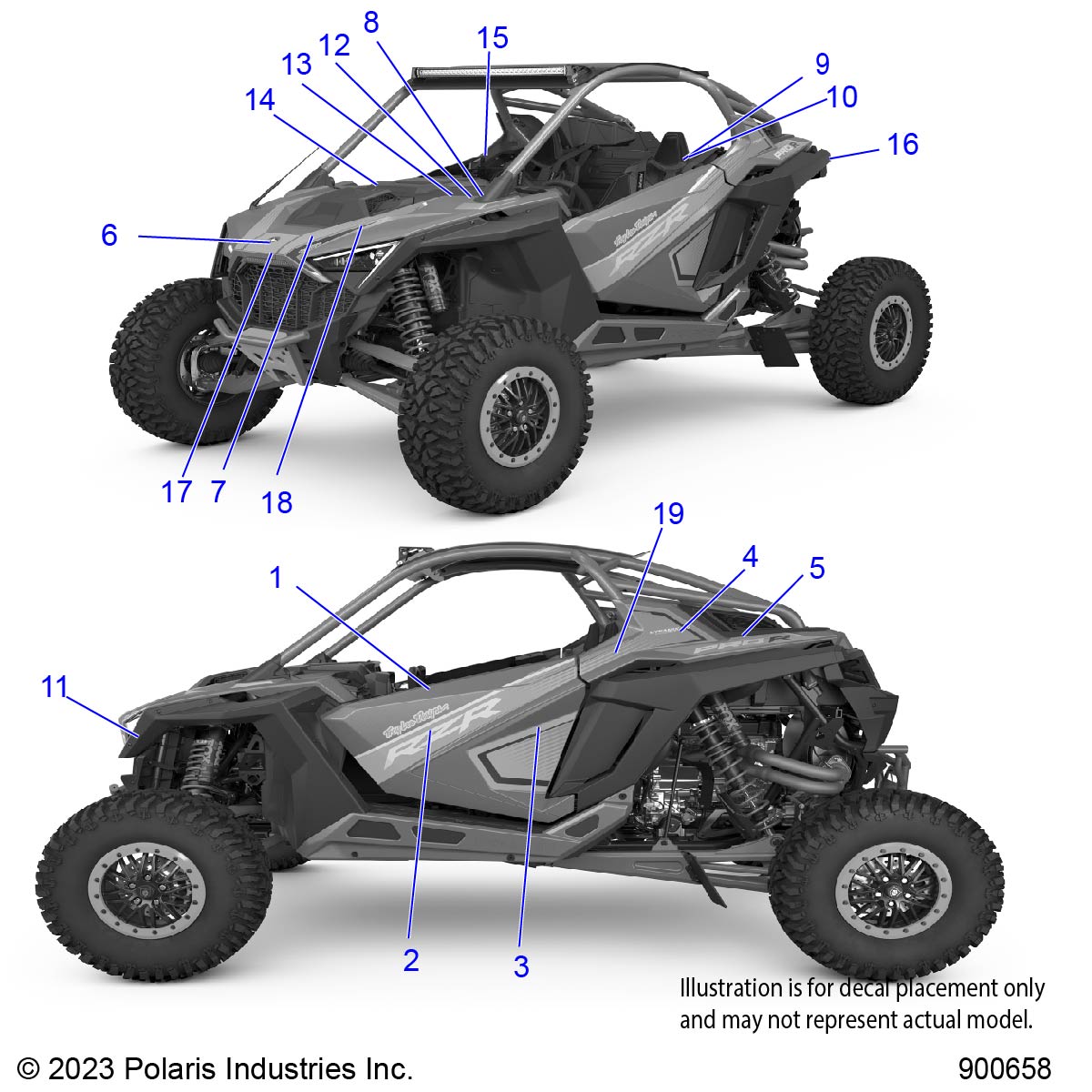 BODY, DECALS, GRAPHICS- Z23RGU2KAN/BN/BL/BL (900658)