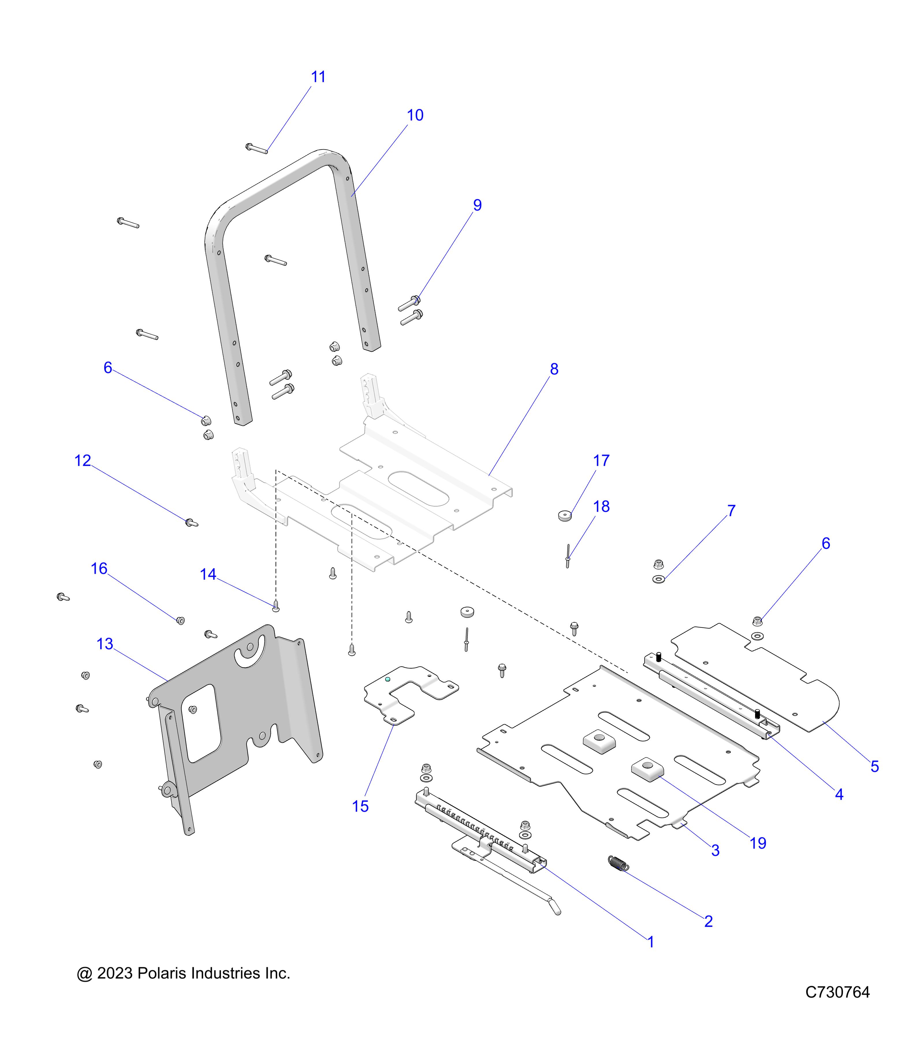 BODY, SEAT SLIDER DRIVERS SEAT - R24MAMASC1/C9/CK (C730764)