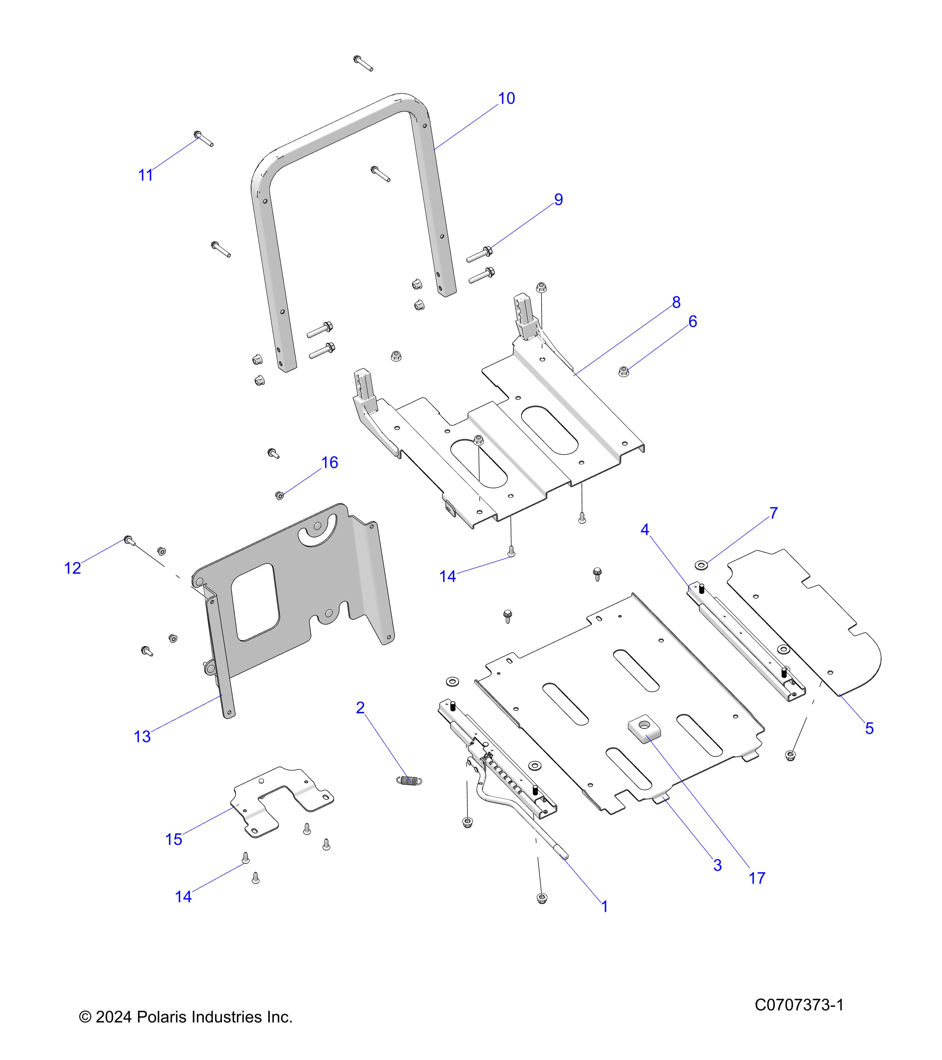 BODY, SEAT SLIDER DRIVERS SEAT - R25MAE57CK (C0707373-1)