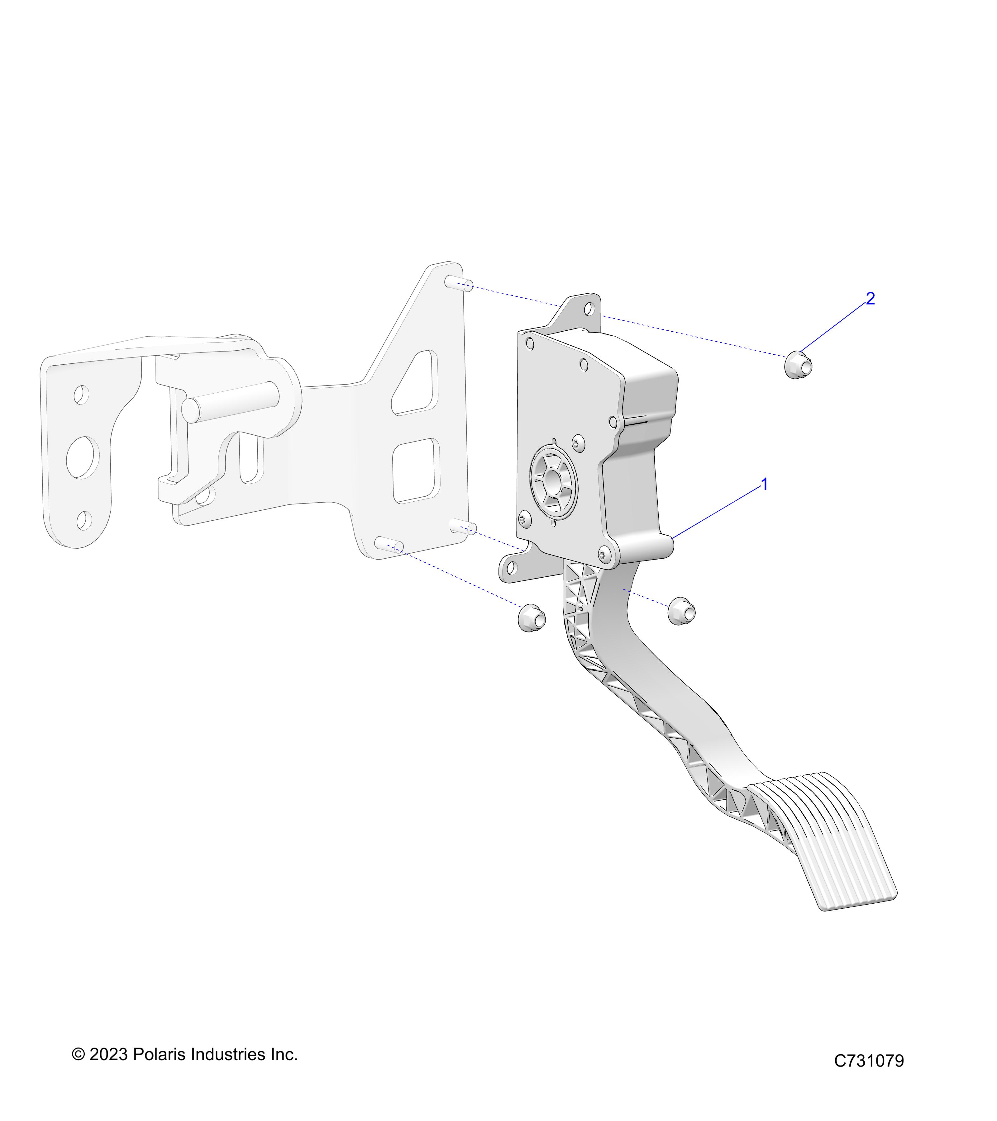 ENGINE, THROTTLE PEDAL - R24E3TC2DD (C731079)