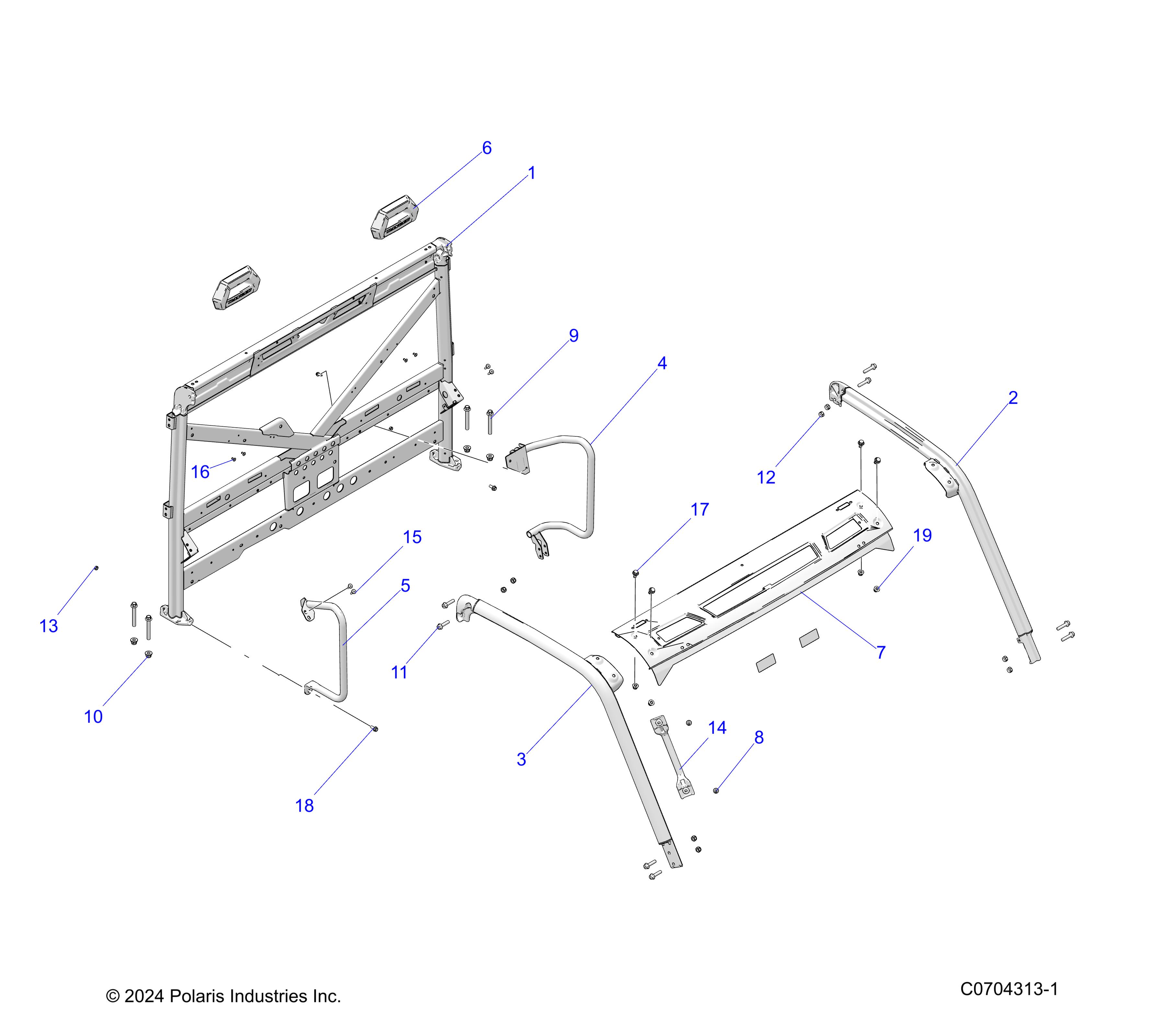 CHASSIS, CAB FRAME - R24E3TC2DD (C0704313-1)