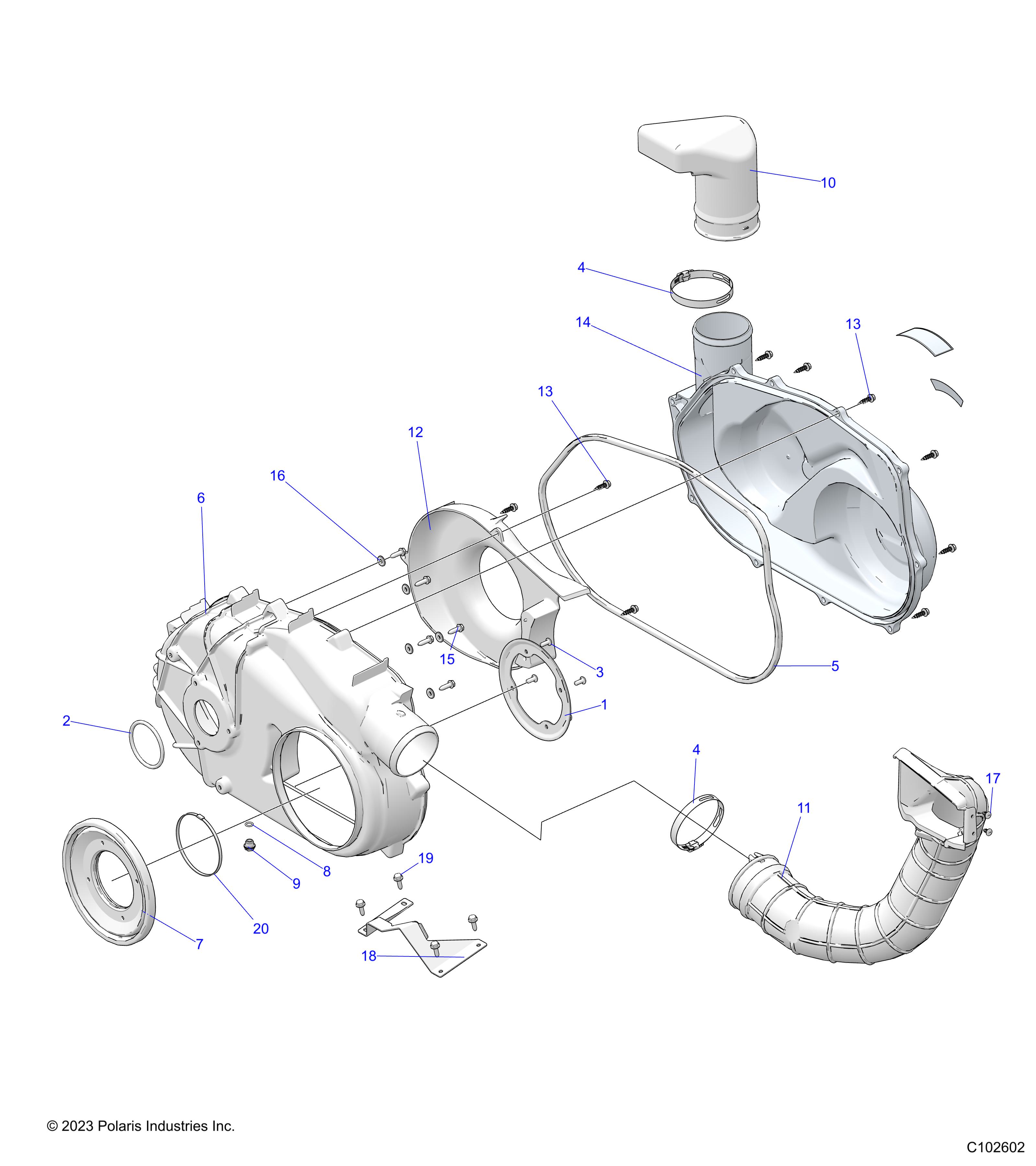 BODY, CLUTCH COVER - A25SDE57C2/G2 (C102602)