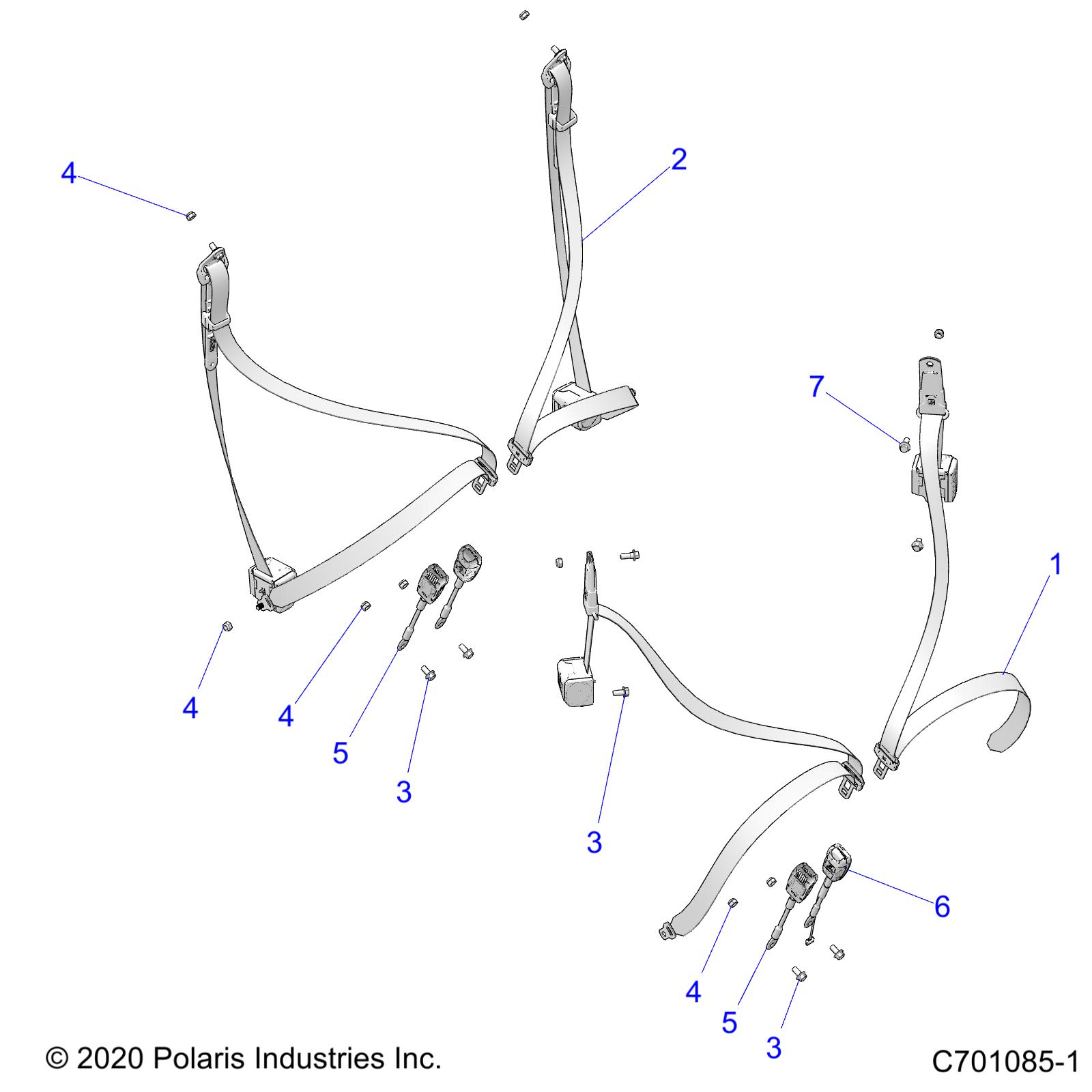 BODY, SEAT BELT MOUNTING - Z21N4E99NG (C701085-1)