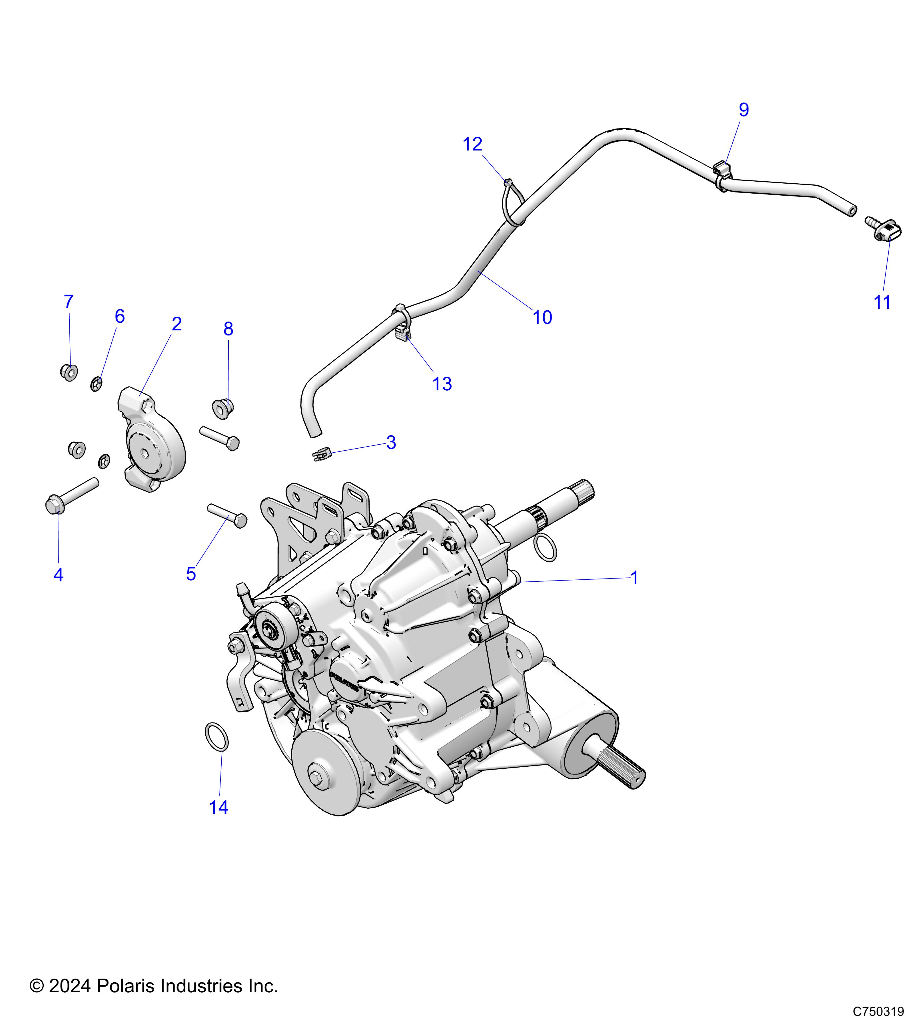 DRIVE TRAIN, MAIN GEARCASE MOUNTING - Z25ASE99P5 (C750319)