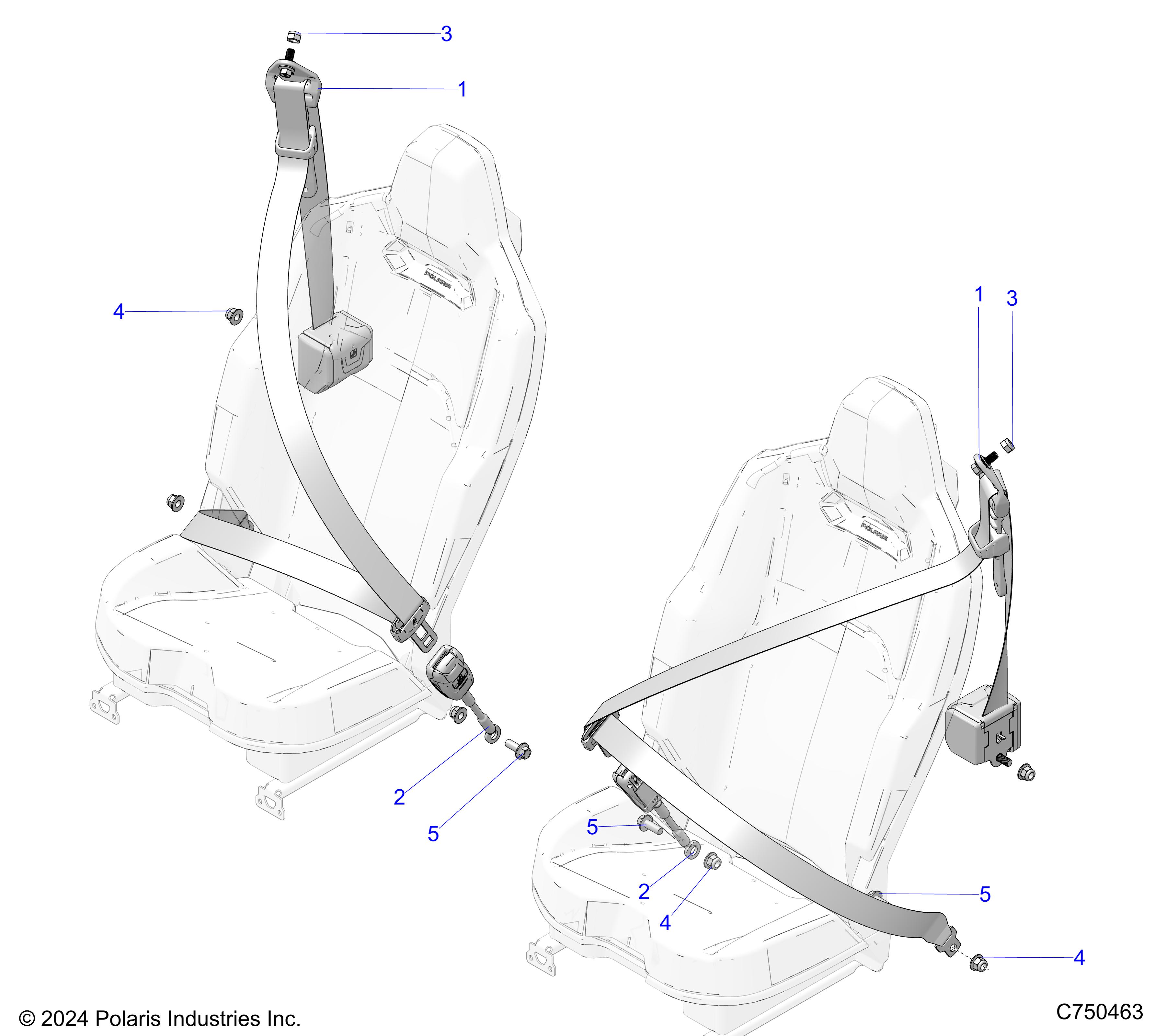 BODY, SEAT BELT MOUNTING, REAR - Z25X4B92AP/BP (C750463)