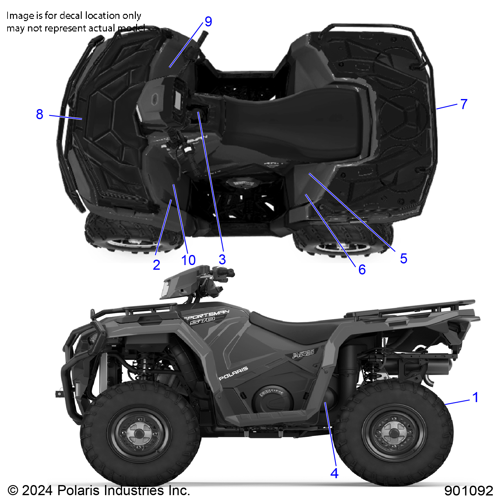 BODY, DECALS, STANDARD - A25SEK57A4 (901092)