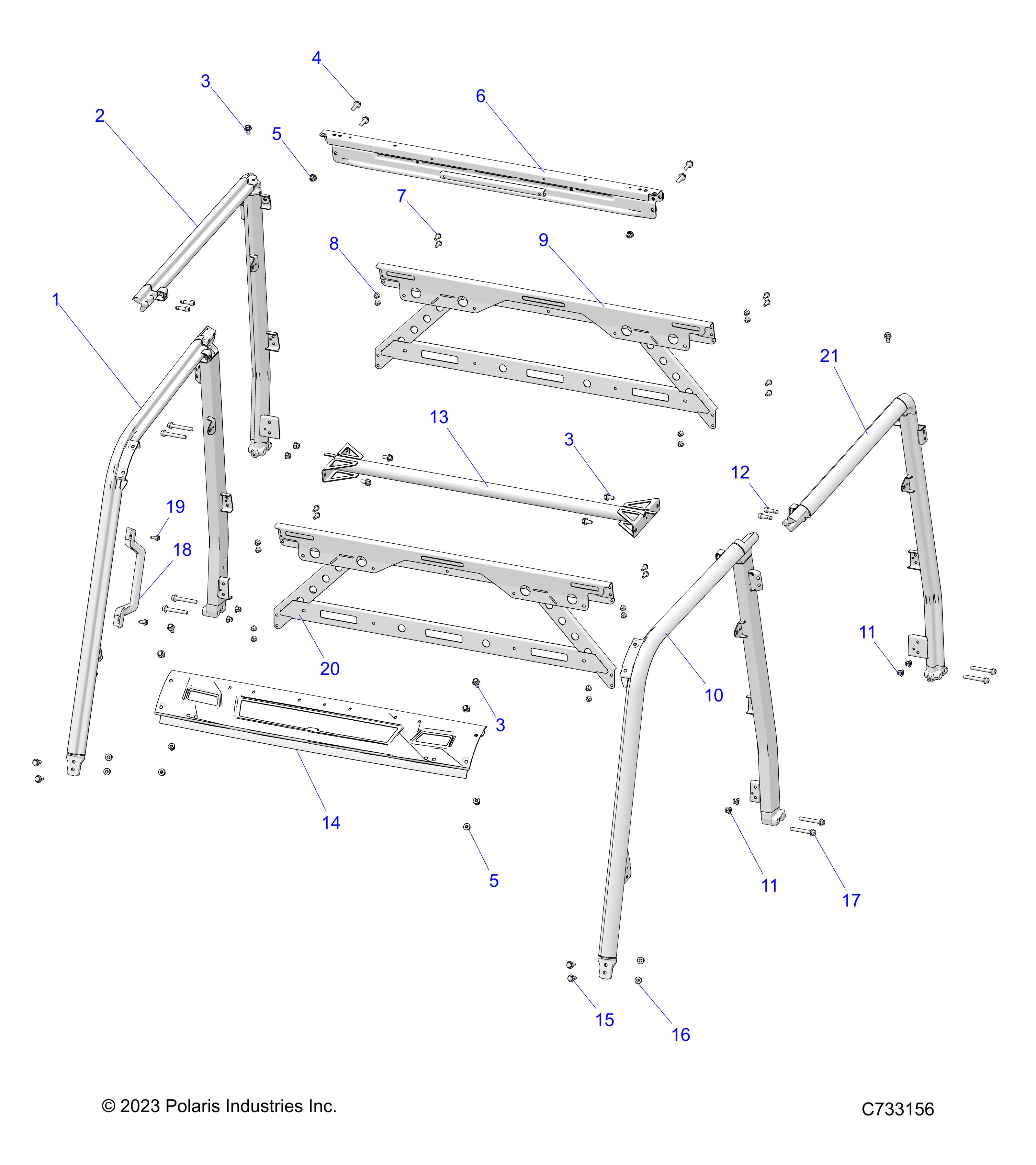 CHASSIS, CAB FRAME - R25M4U57Z5/B5/Z6/B6 (C733156)