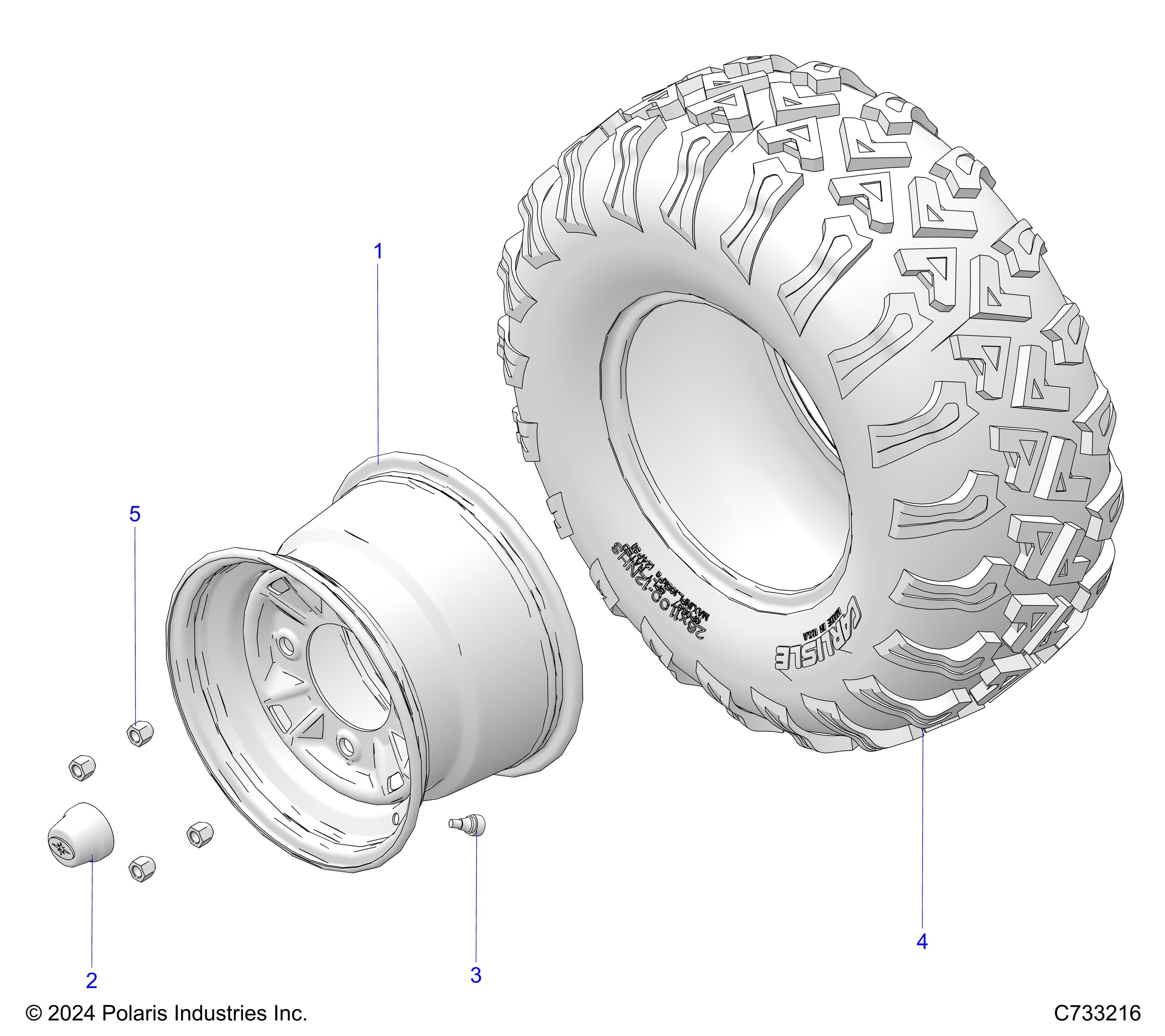 WHEELS, REAR - R20T6E99A9/B9 (C733216)