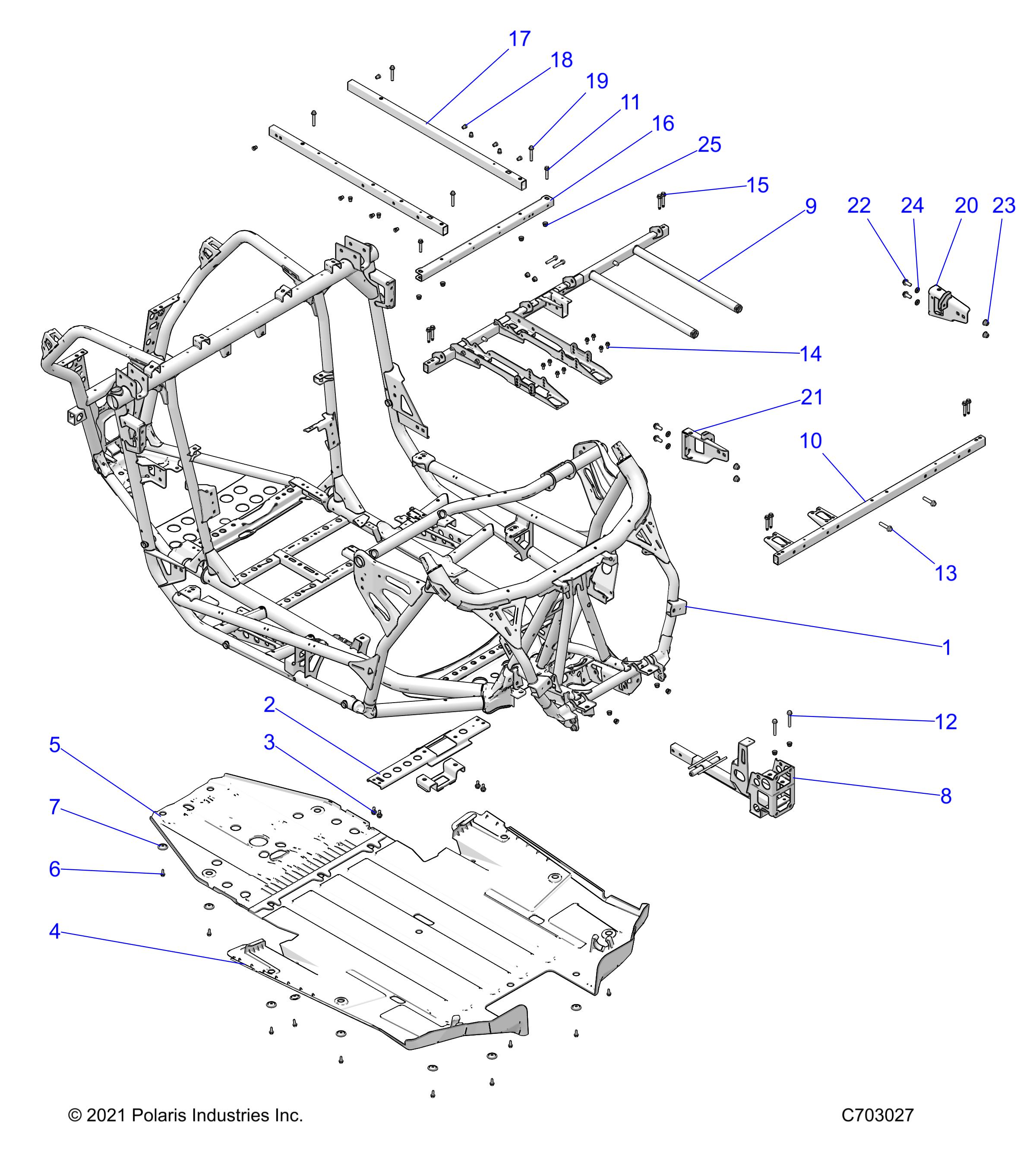 CHASSIS, MAIN FRAME AND SKID PLATES - Z22MAE92AJ/BJ/AD/BD/AG/BG (C703030)