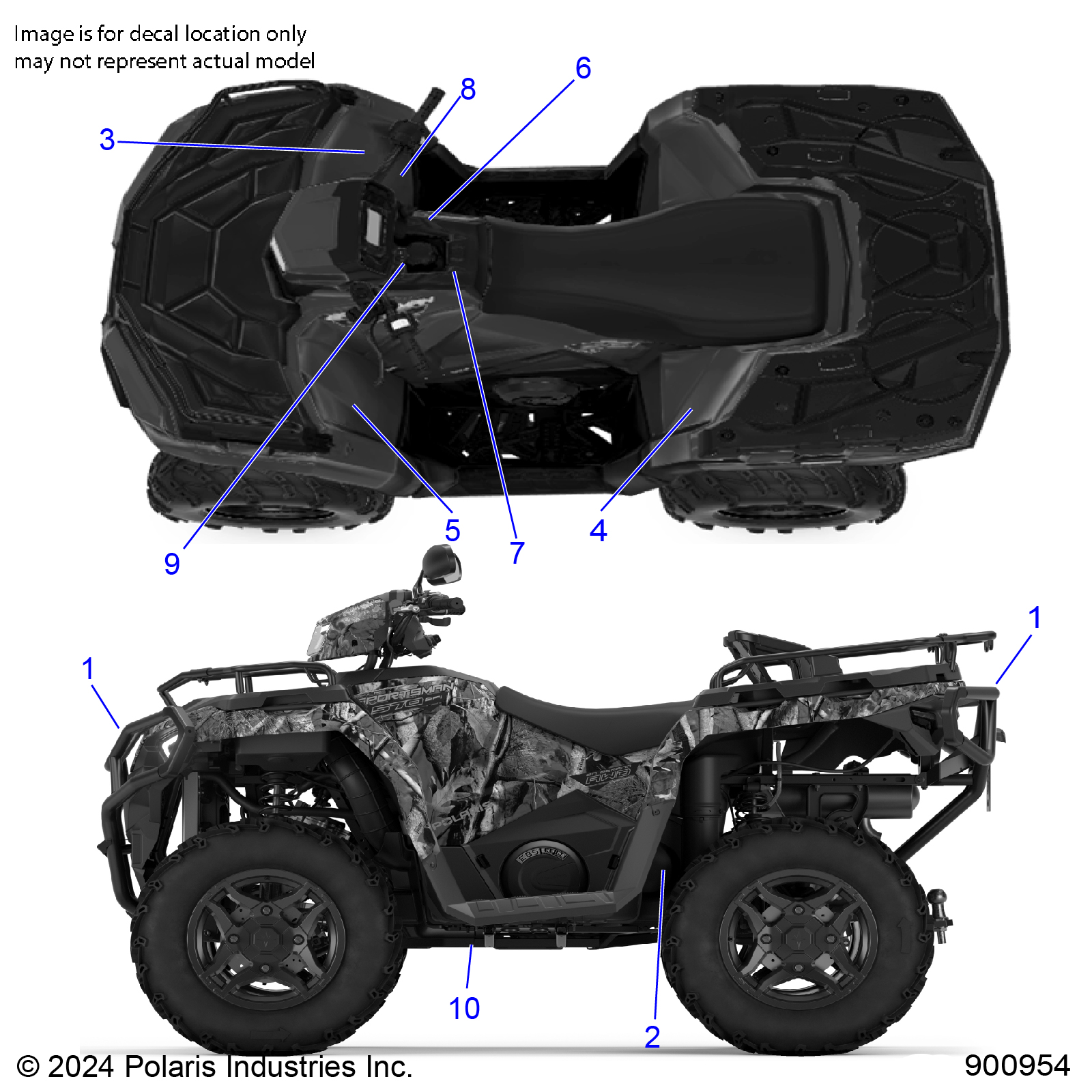 BODY, DECALS, STANDARD - A25SEE57C9 (900954-01)