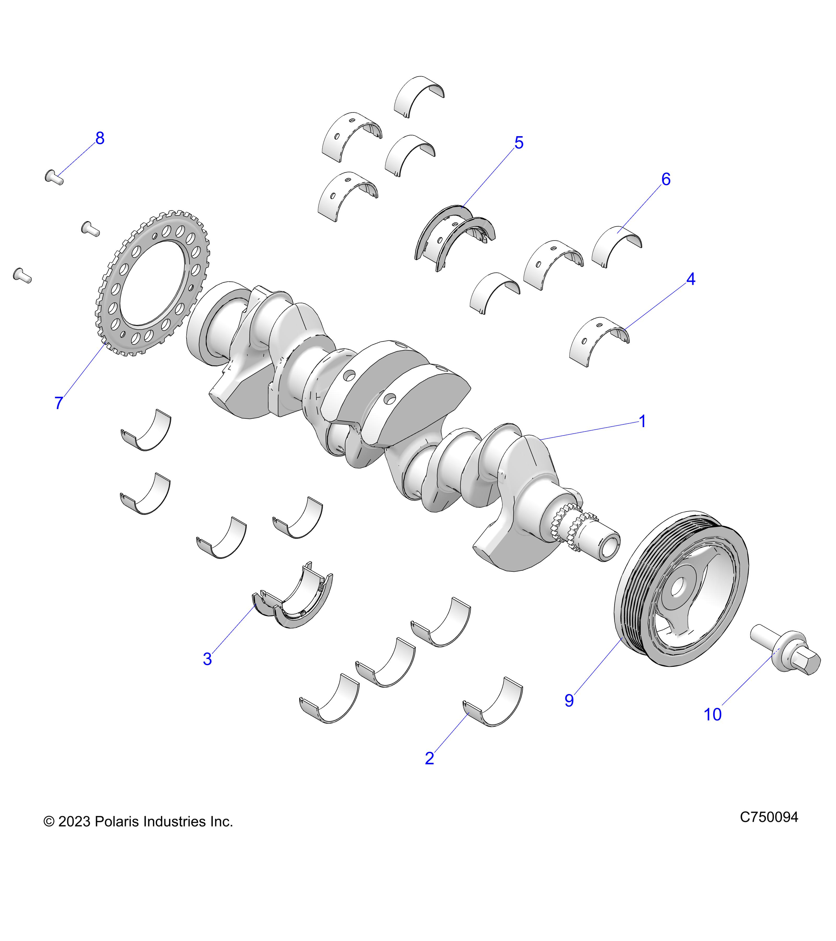 ENGINE, CRANKSHAFT AND BEARINGS - Z25RPP2KBL (C750094)