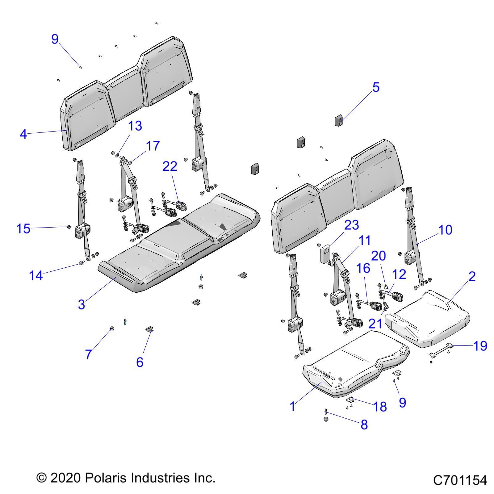 BODY, SEATS - R21T6A99A1/B1 (C701154)