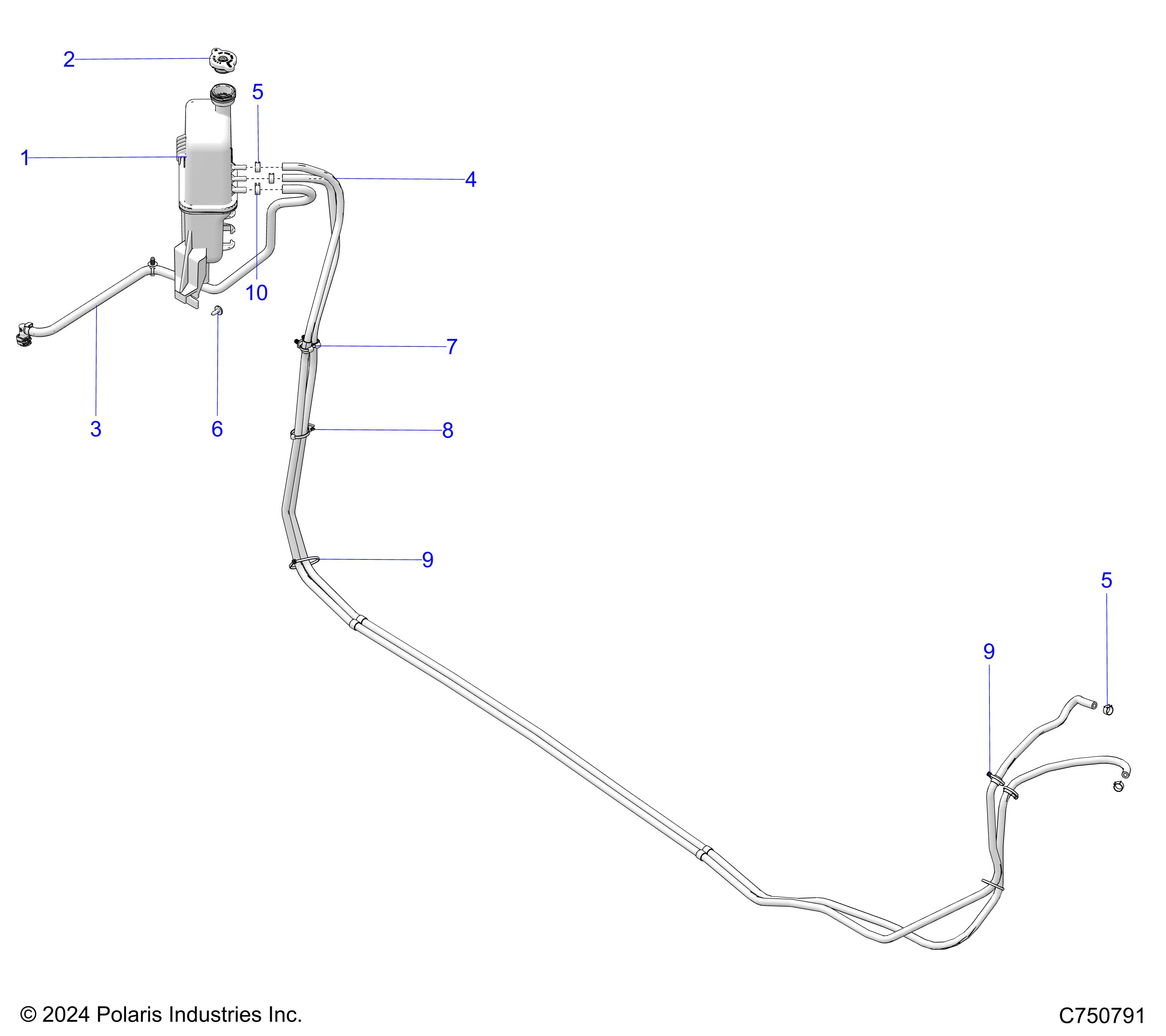 ENGINE, COOLING, SURGE TANK & HOSES - Z25XPD92A/92B (C750791)