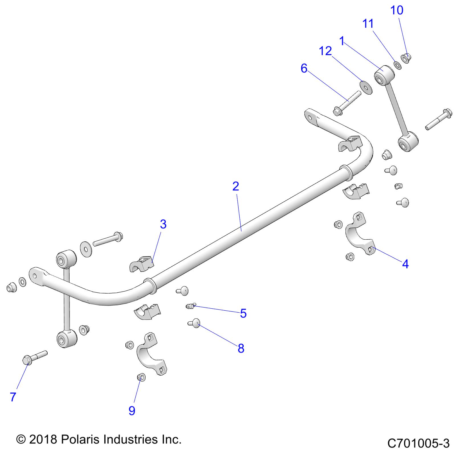 SUSPENSION, STABILIZER BAR, REAR - Z22NAE99AJ/AN/BJ/BN (C701005-3)