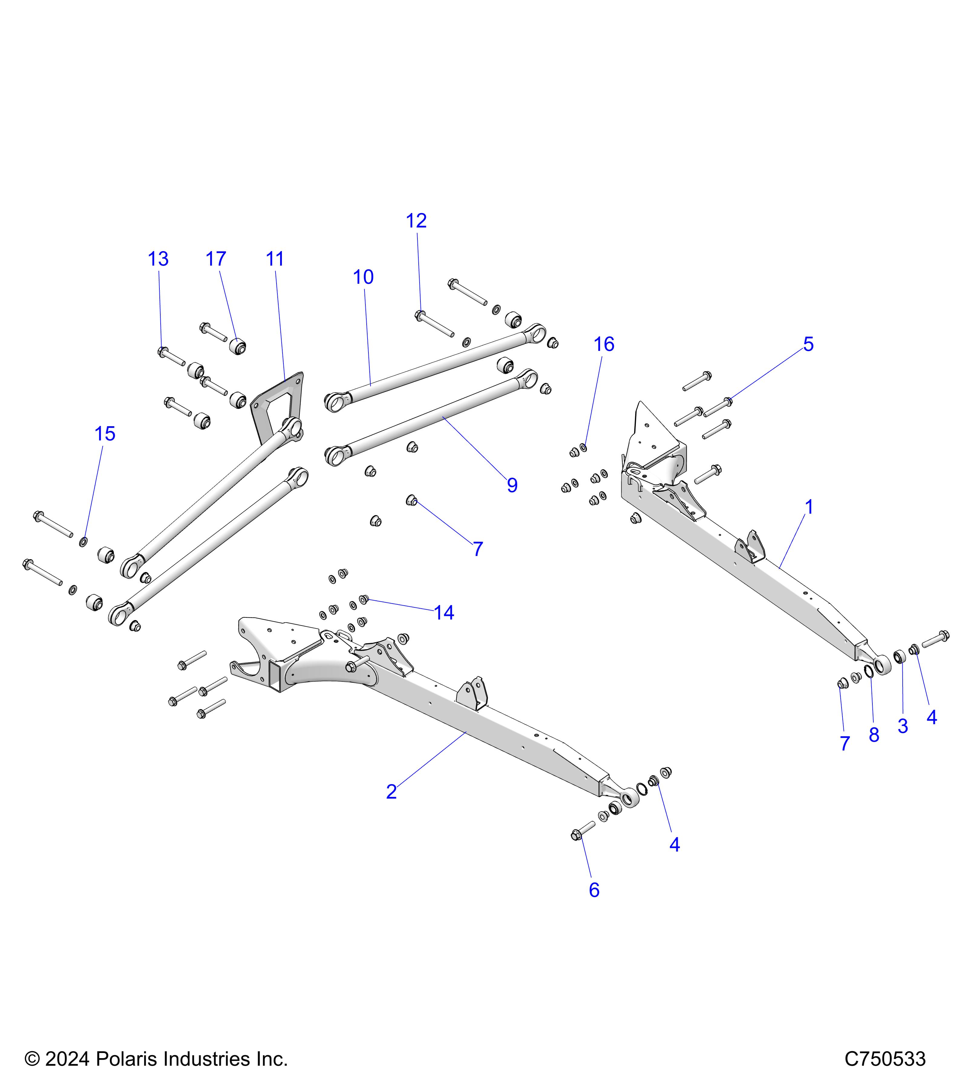 SUSPENSION, REAR CONTROL ARMS - Z25NMB99A4/B4 (C750533)