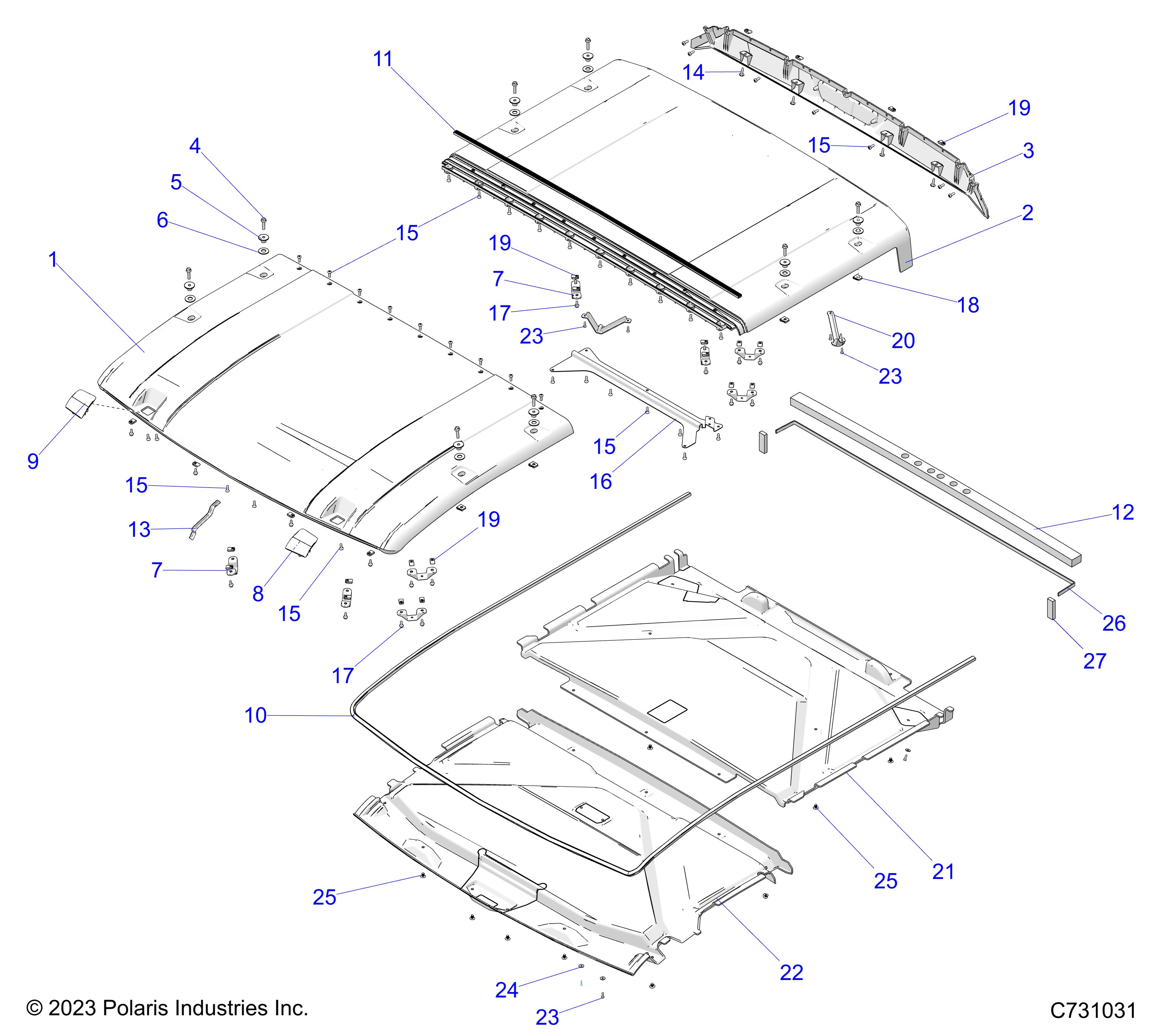 BODY, ROOF - R24X6E1RAH/BH (C731031)