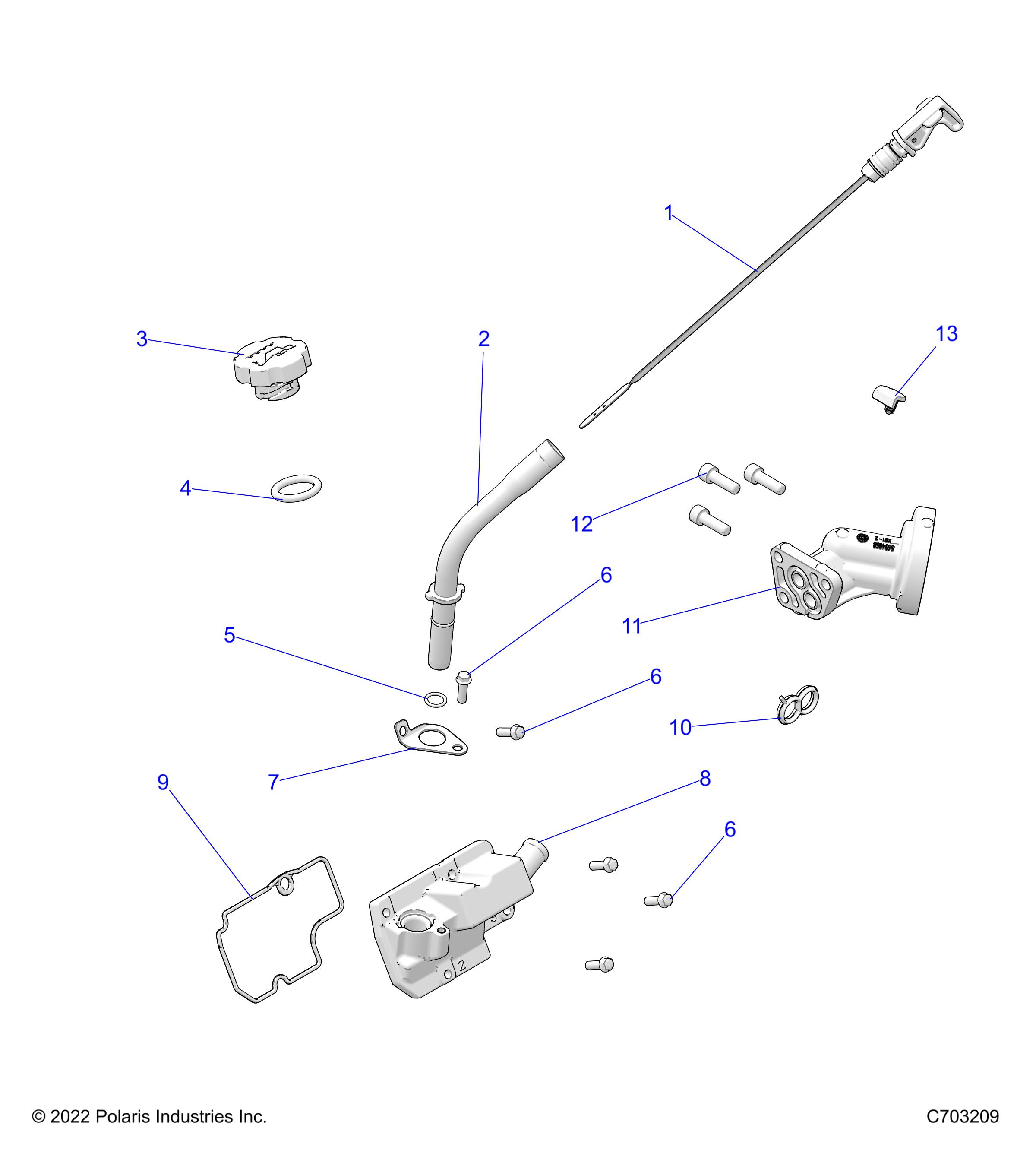 ENGINE, OIL DIPSTICK and BREATHER - Z25A5E87A5 (C703209)