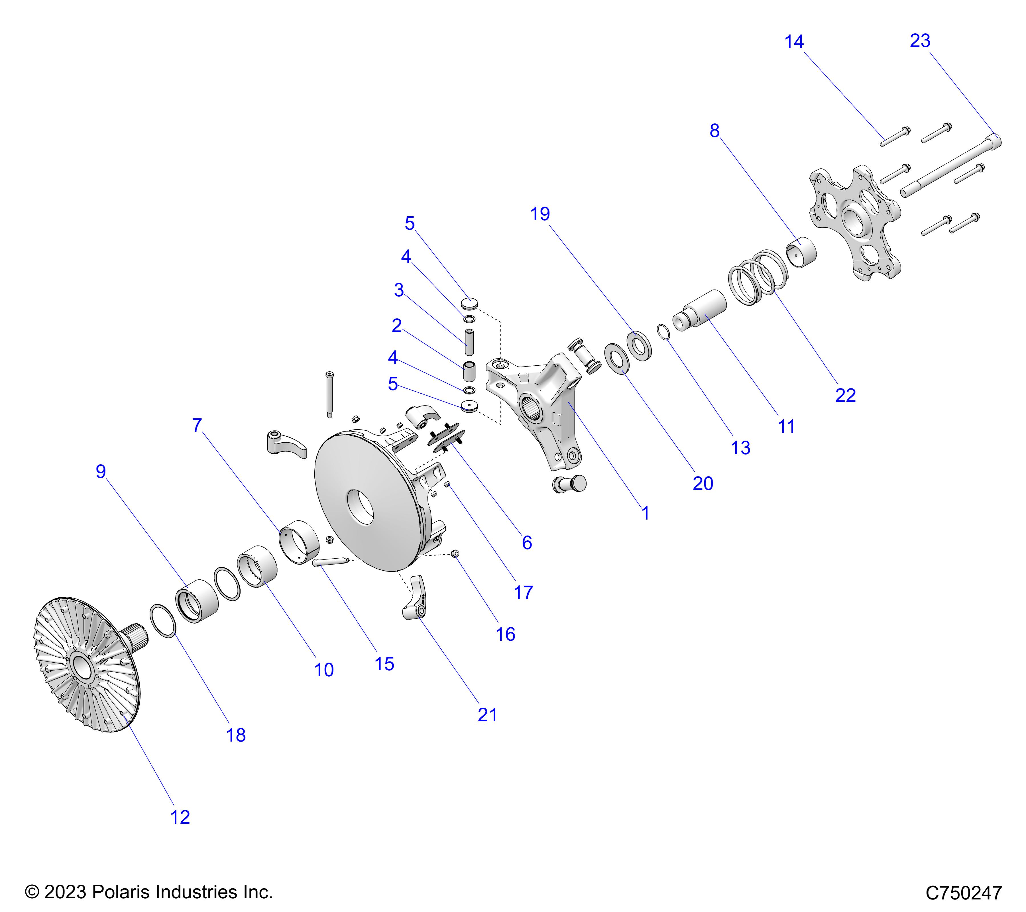 DRIVE TRAIN, PRIMARY CLUTCH - Z25XPD92A/92B (C750247)