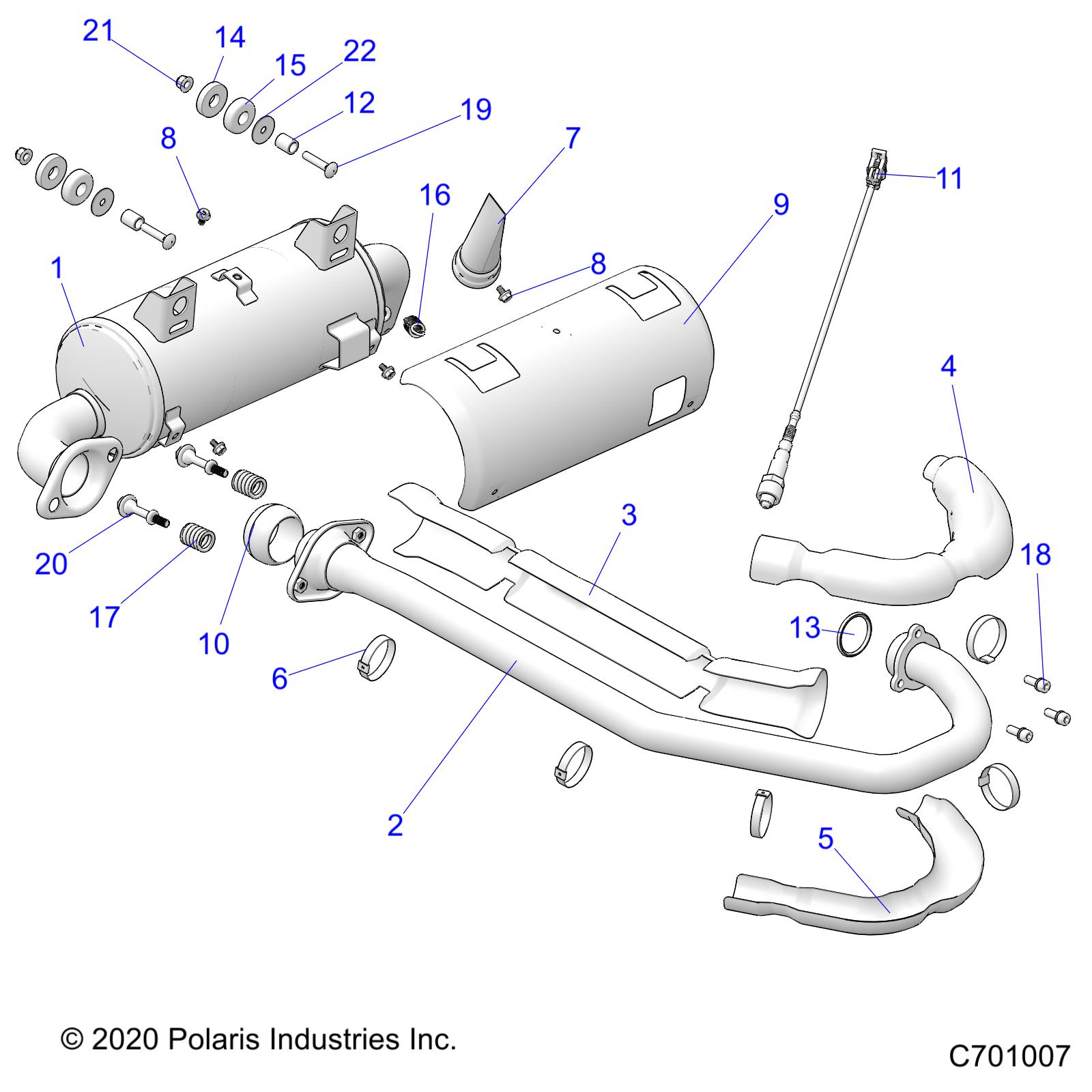 ENGINE, EXHAUST SYSTEM - R21MAA57F1/F9/SF1/F9/C1/C9/CK (C701007)