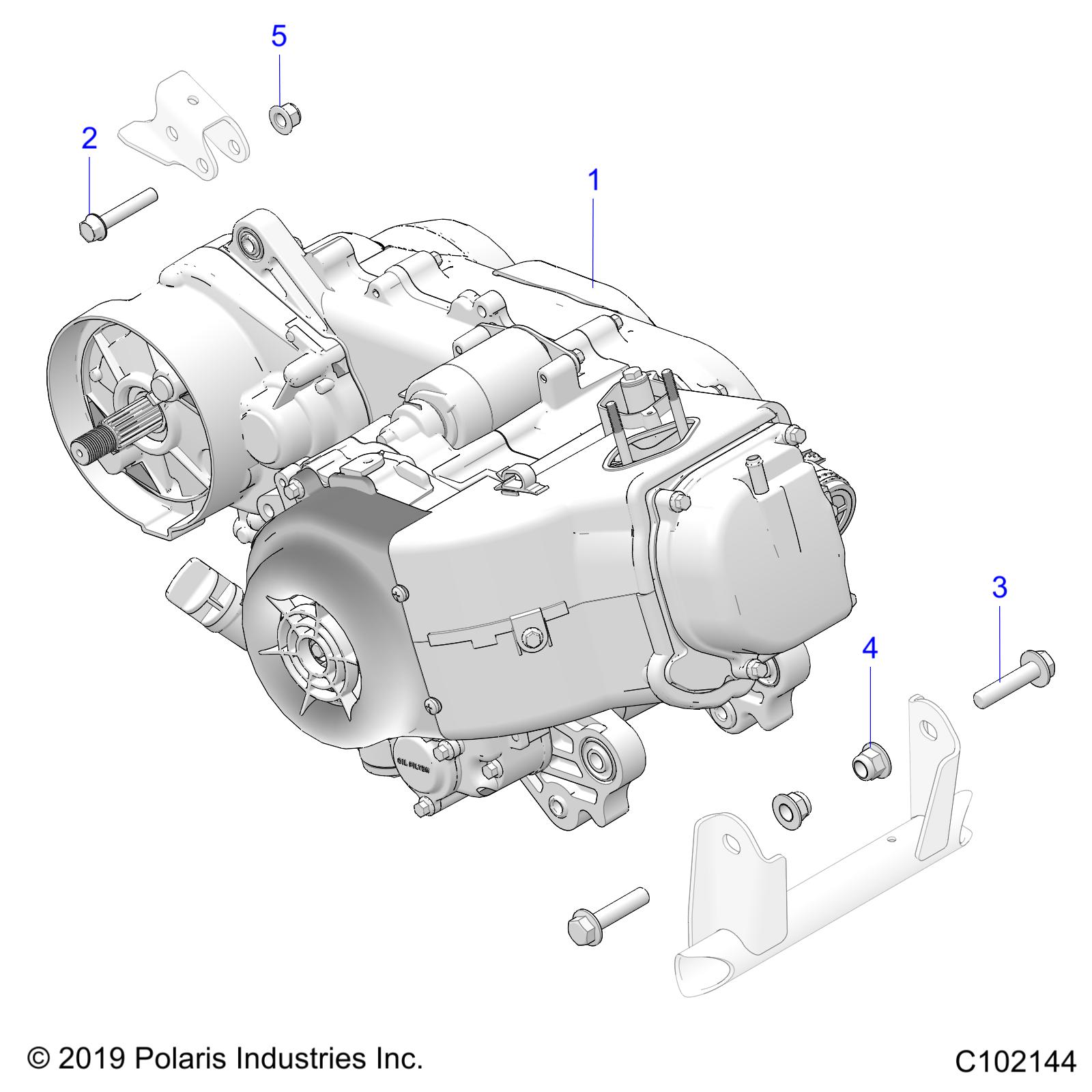 ENGINE, ENGINE AND TRANSMSSION MOUNTING - A25HBA07B5/B7 (C102144)