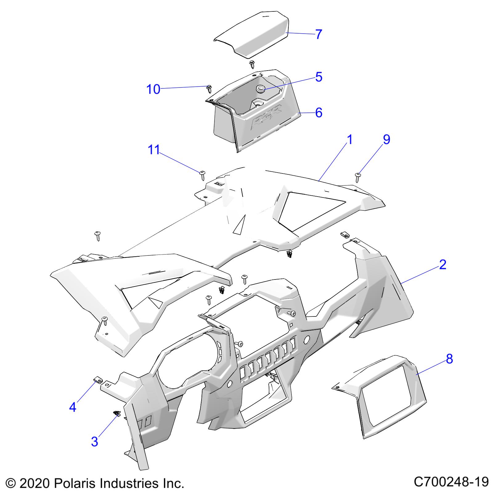 BODY, DASH - Z20NAE99AC/AL/AN/BC/BL/BN/K99AF/AK/BF/BK/M99AL/R99AZ/BZ (C700248-1)