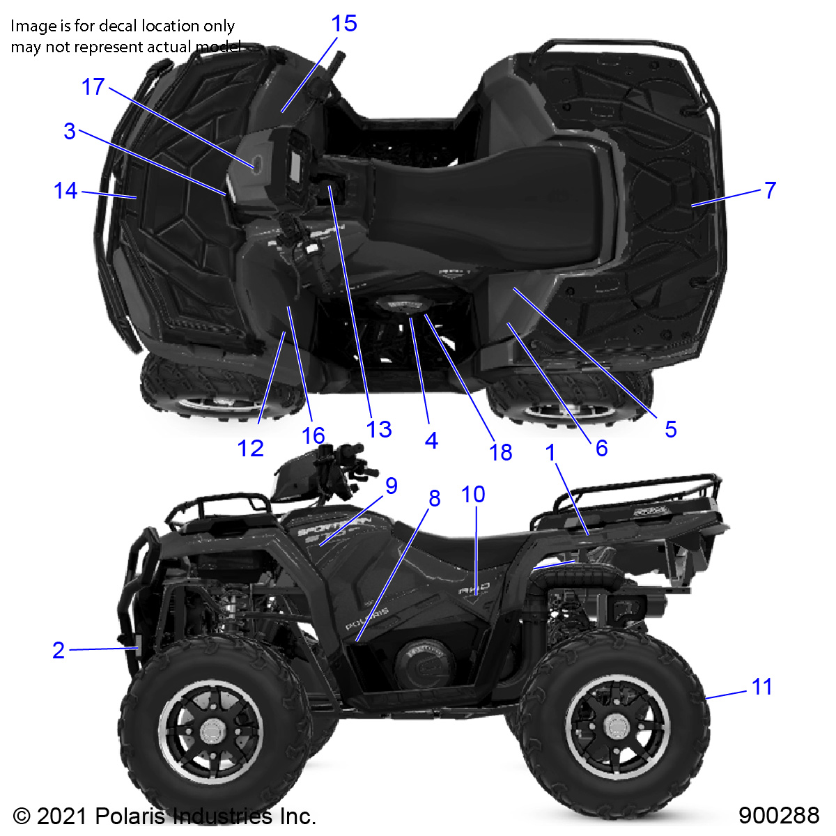 BODY, DECALS - A21SEZ57AM/AN/BM/BN (900288-01)