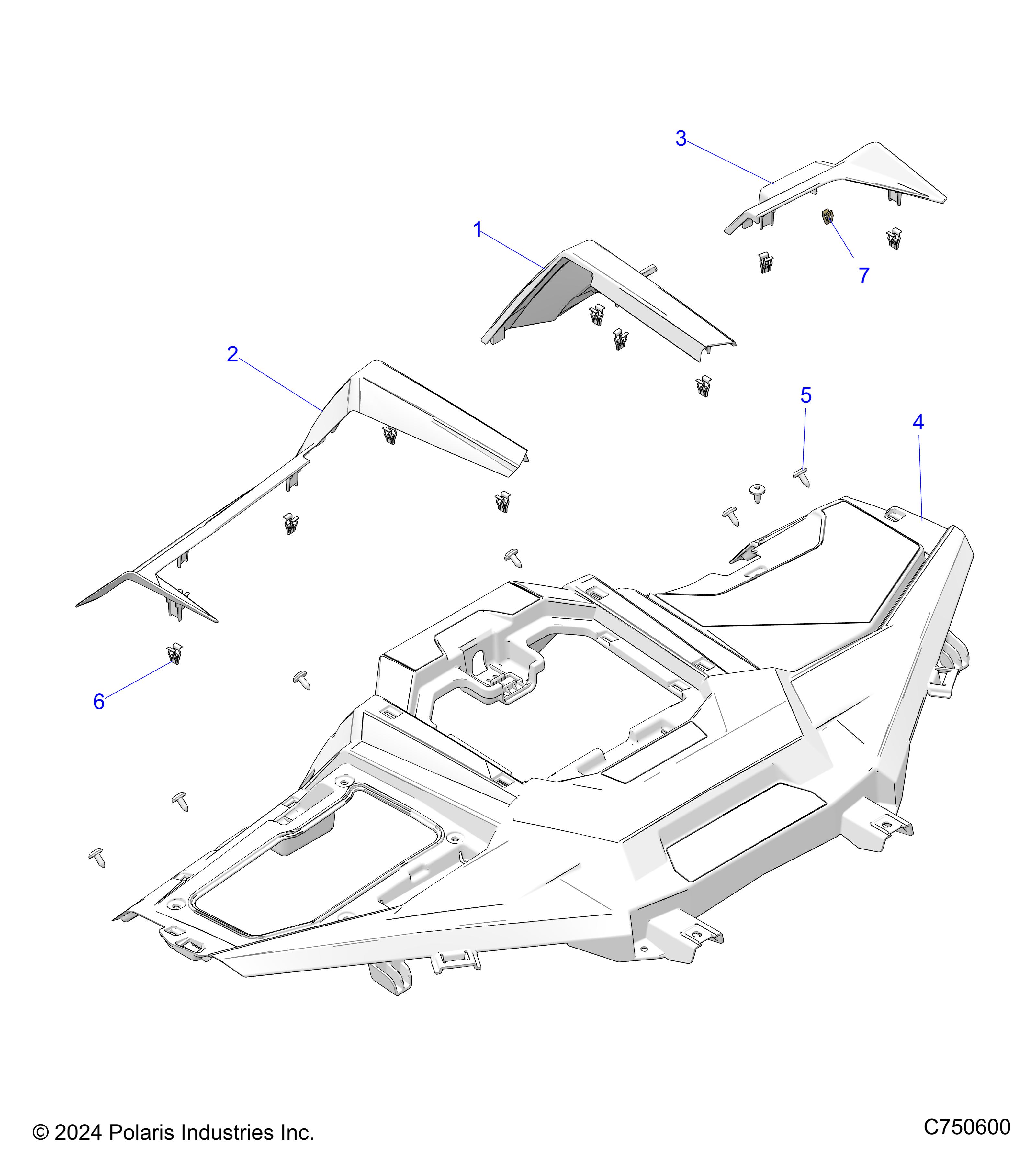 BODY, DASH, UPPER - Z23R4B92AK/BK (C750600)