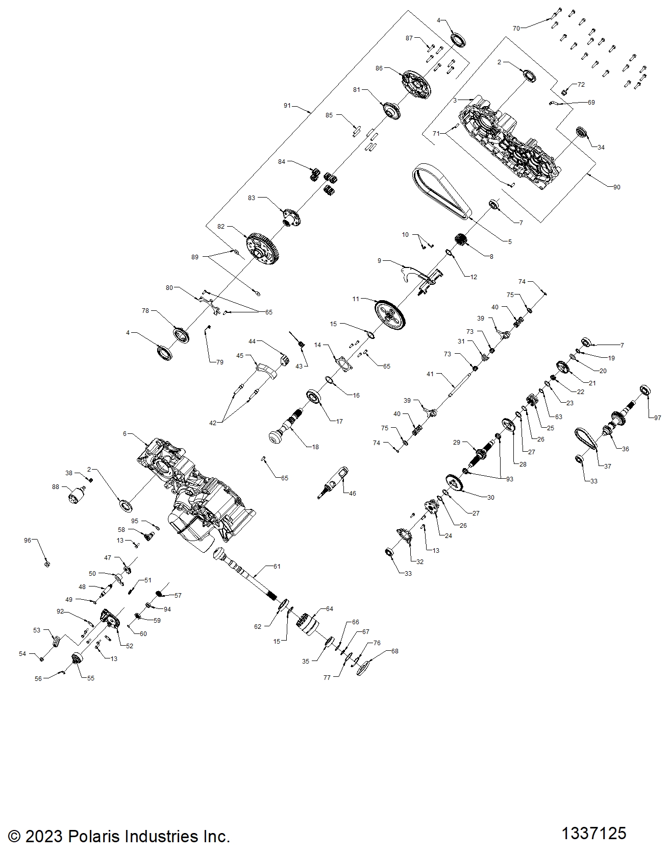 DRIVE TRAIN, MAIN GEARCASE - A25SWE57AL (1337125)