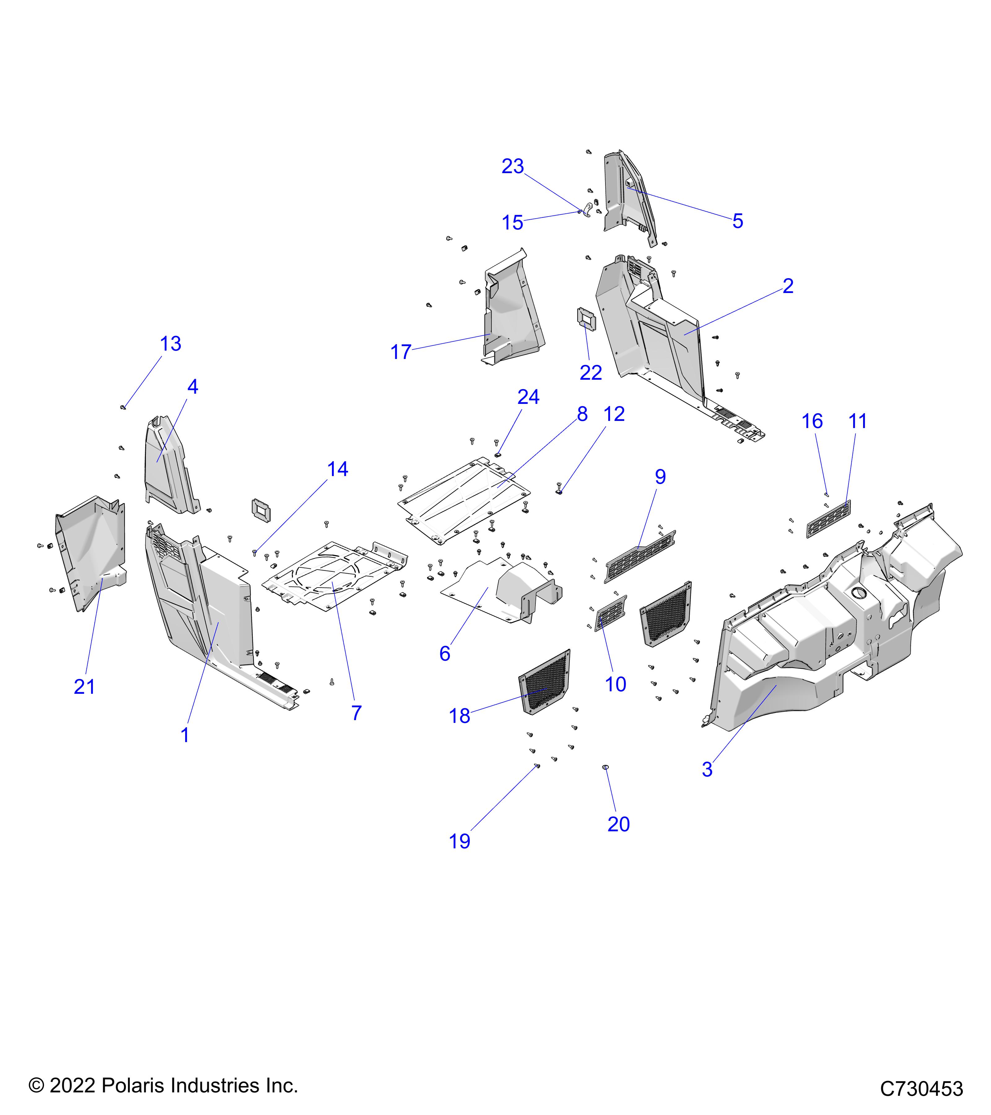 BODY, FLOOR and ROCKERS - R23MAA57B1/EB4/B9 (C730453)