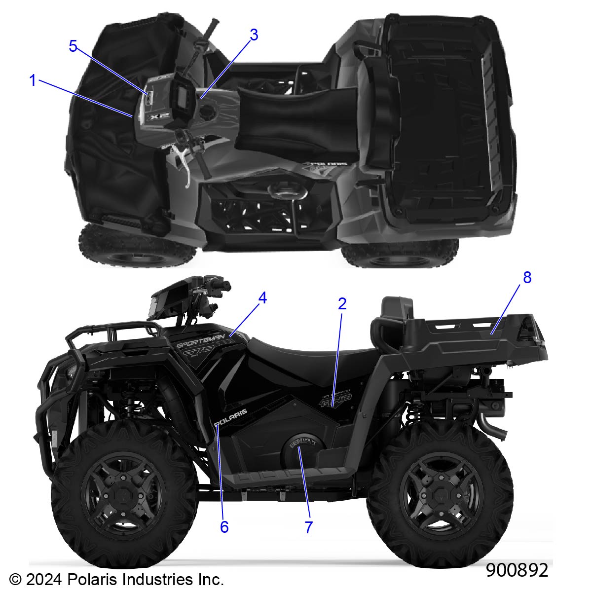 BODY, DECALS, GRAPHIC - A25SZE57CL (900875)