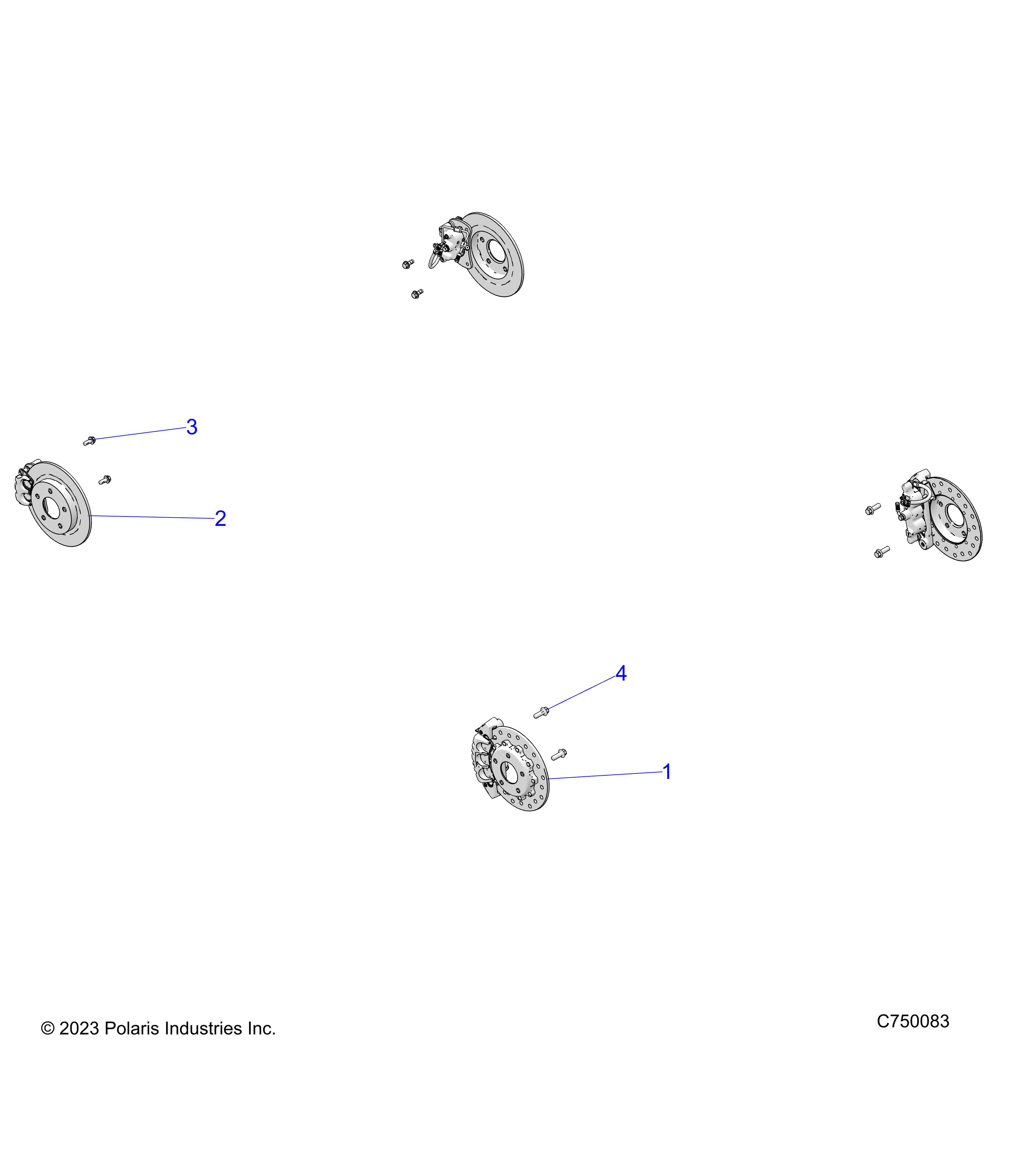 BRAKES, CALIPER MOUNTING AND ROTORS - Z25RPP2KBL (C703263)