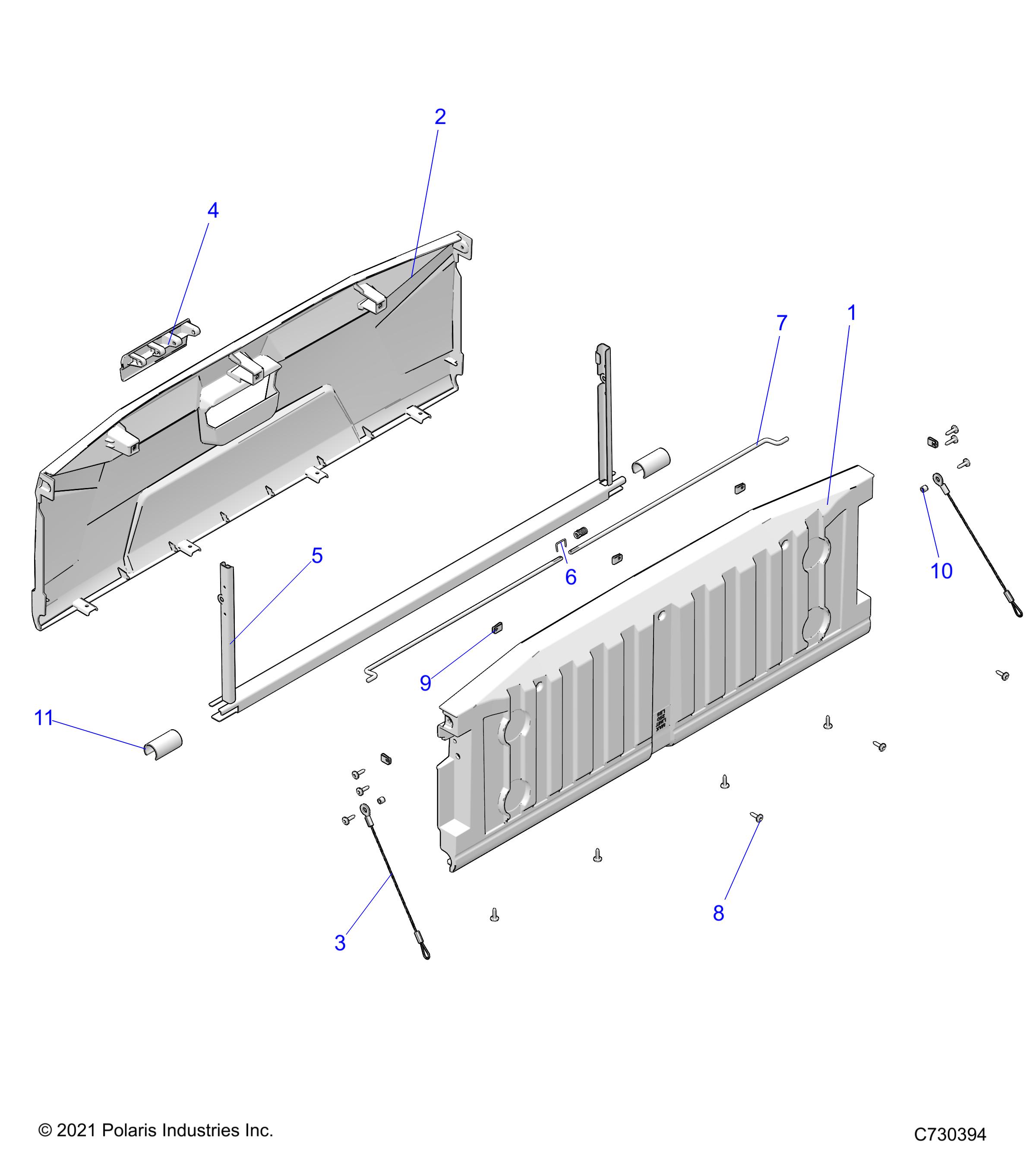 BODY, TAILGATE ASM. - D24M4A57B4/G57B4/U57B4/W57B4 (C730394)