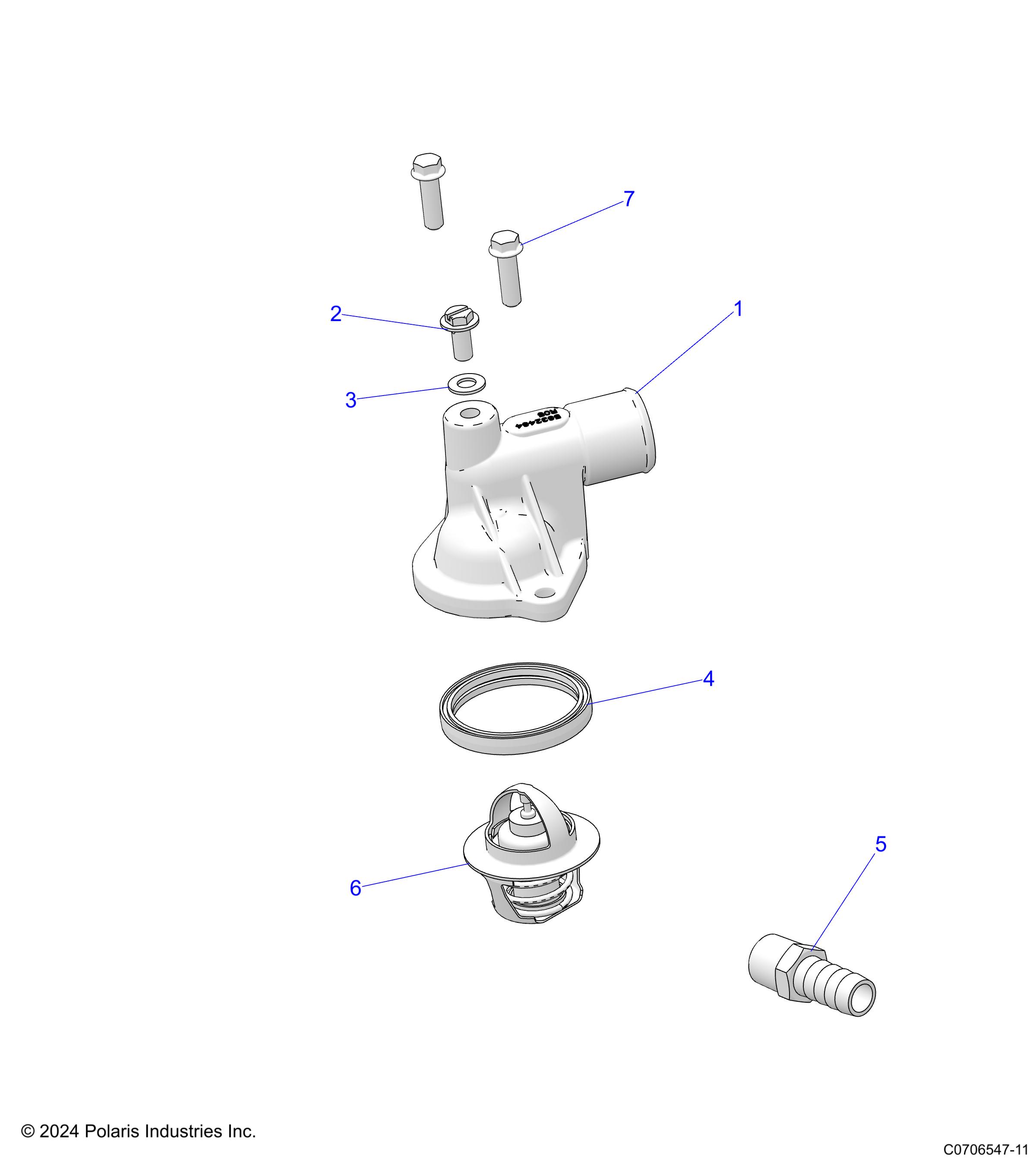 ENGINE, THERMOSTAT and COVER - D25M2A57B4/G57B4/U57B4/W57B4 (C0706547-11)