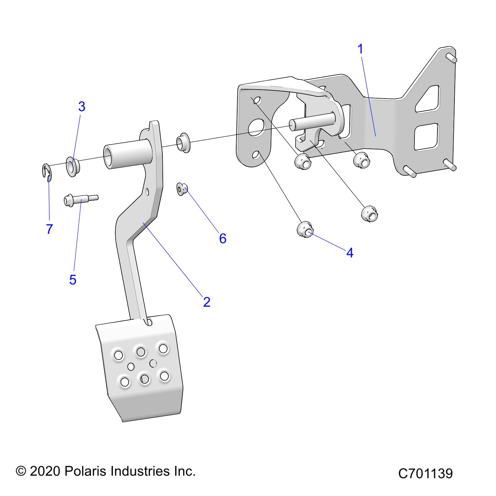 BRAKES, PEDAL - D26P4ED4D4 (C700422-1)