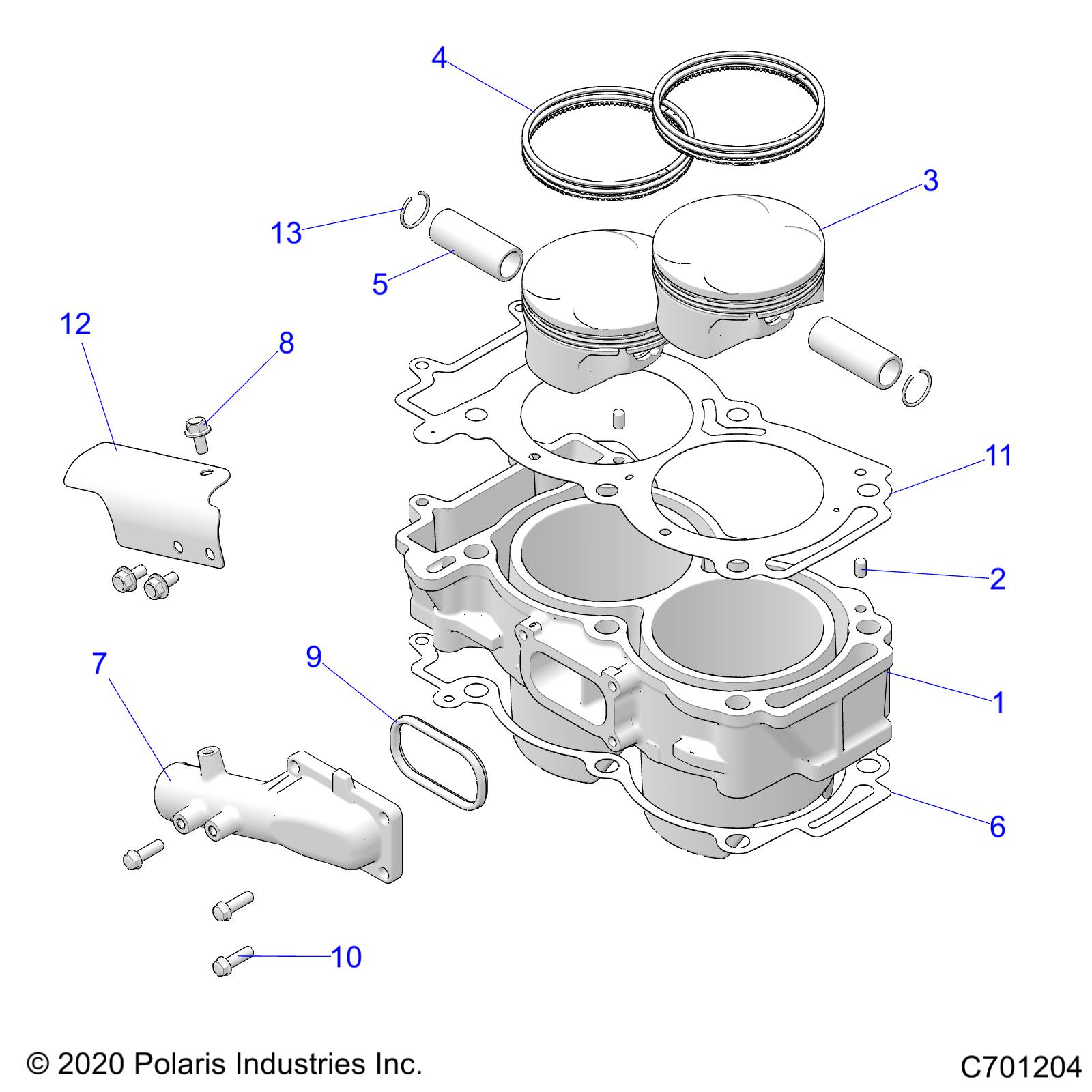 ENGINE, CYLINDER AND PISTON - Z21NAM99AG (C701204)