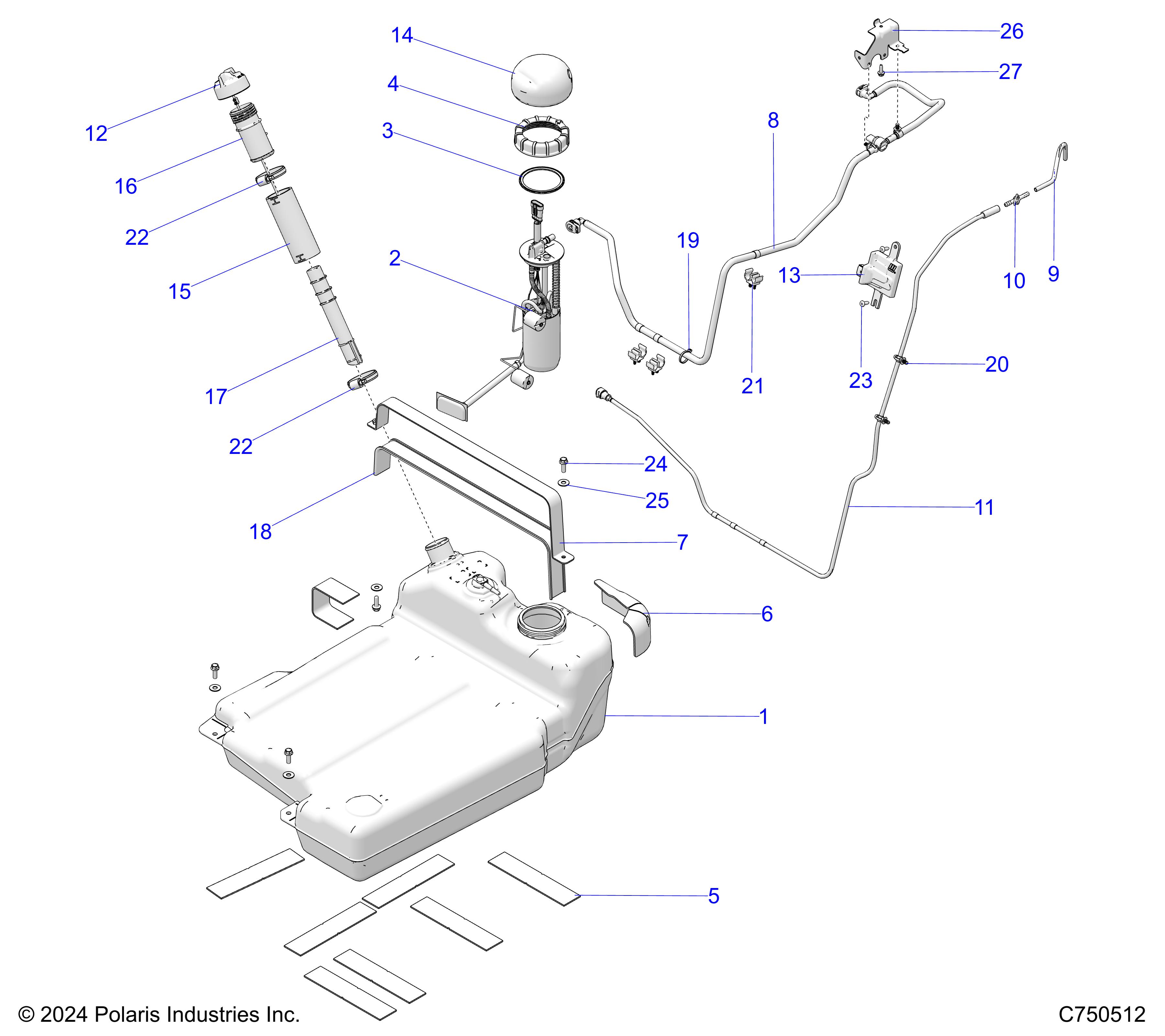 FUEL SYSTEM, STANDARD - Z25SPD92AA/AF/AL (C750512)