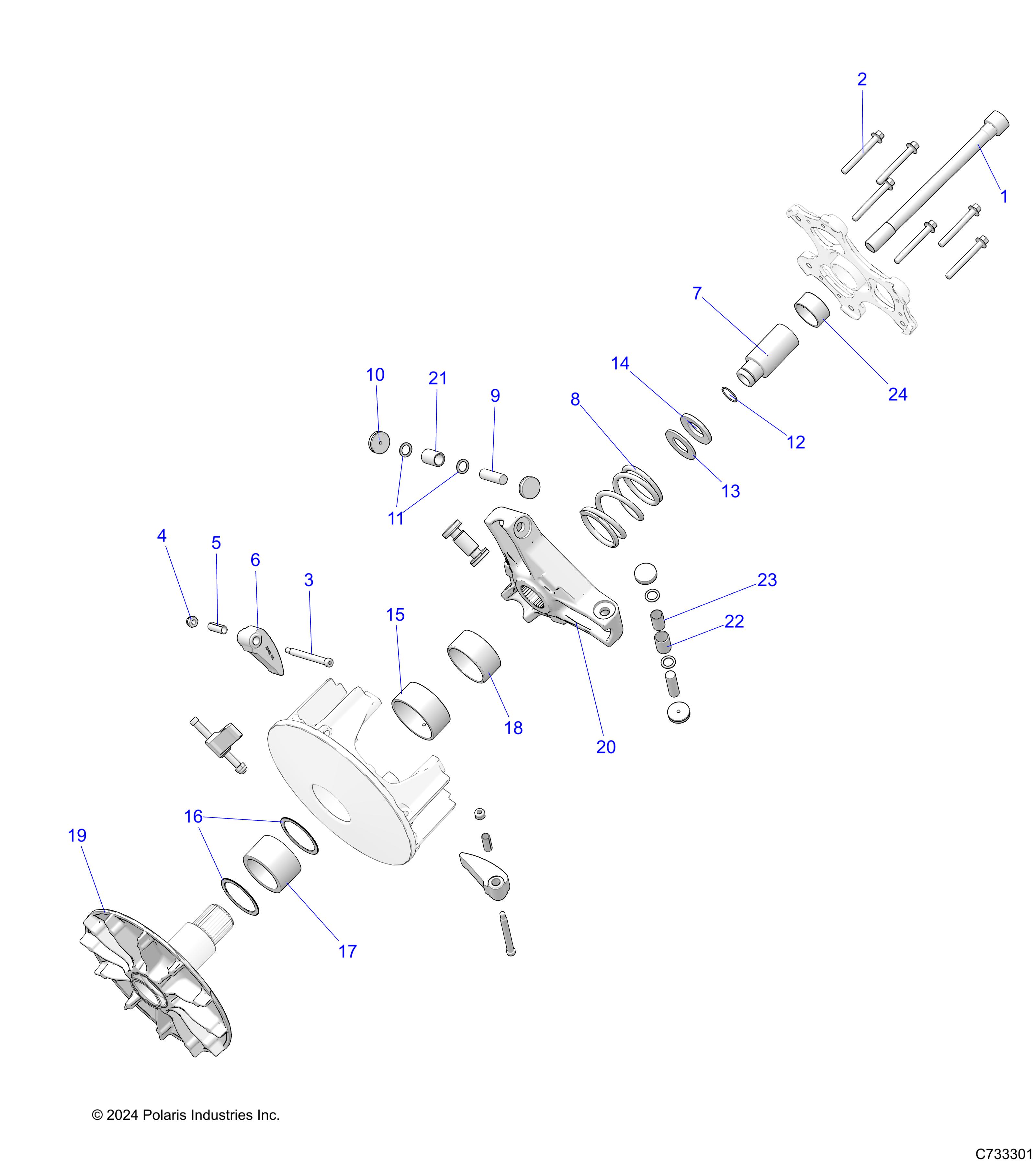 DRIVE TRAIN, CLUTCH, PRIMARY - R25T6A99A1/B1 (C733301)