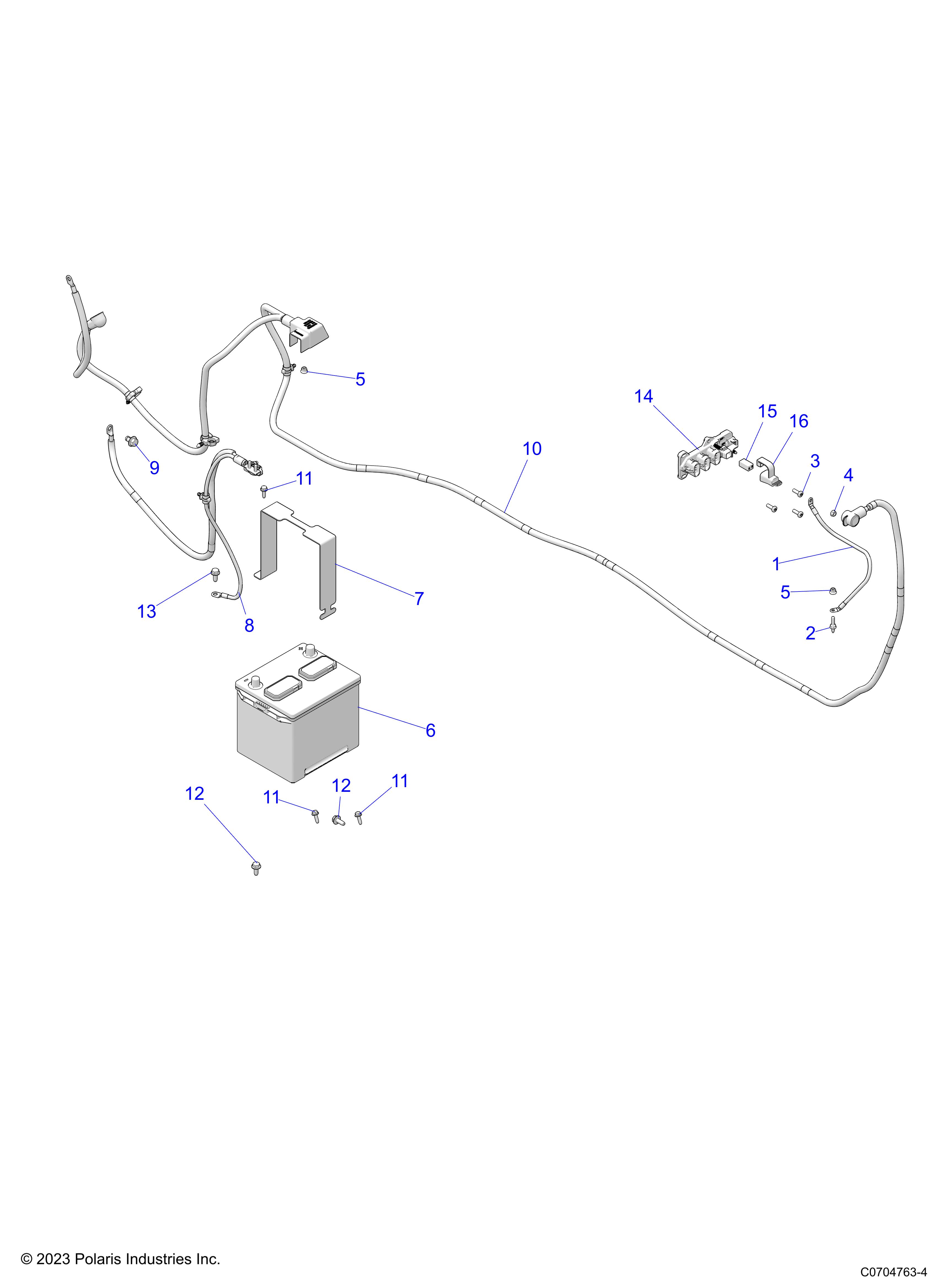 ELECTRICAL, BATTERY - D25P2AD4B4/GD/UD/WD4B4 (C0704763-4)