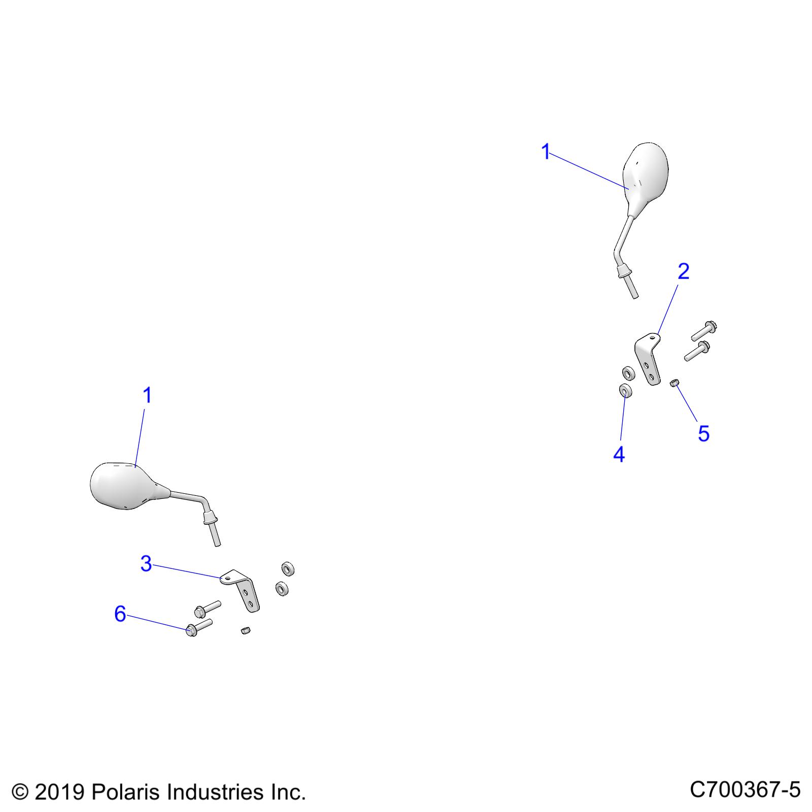 BODY, MIRRORS - Z22NAE99FK (C700367-5)