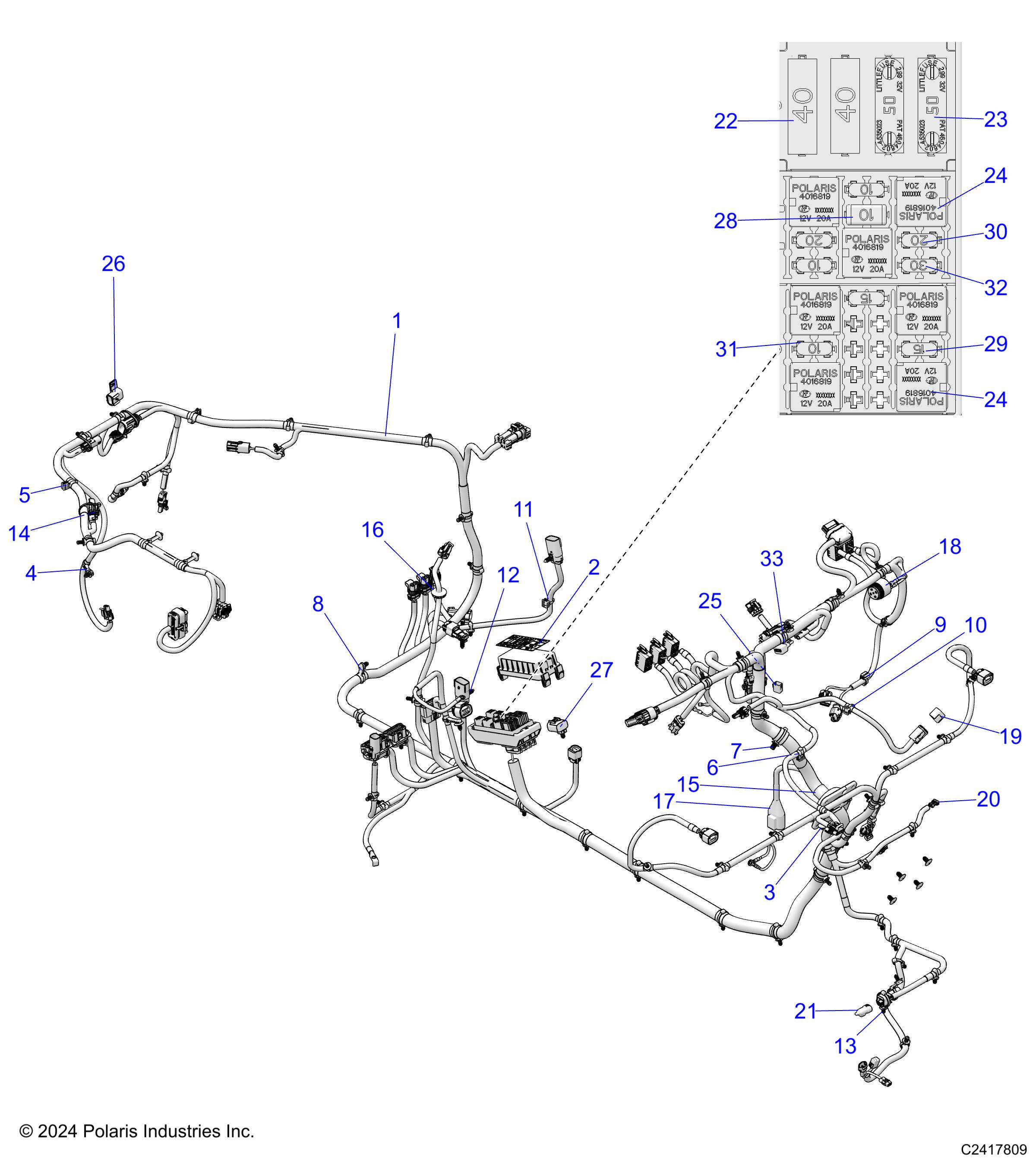 ELECTRICAL, WIRE HARNESS - D25E3CC2B4/UC2B4 (C2417809)