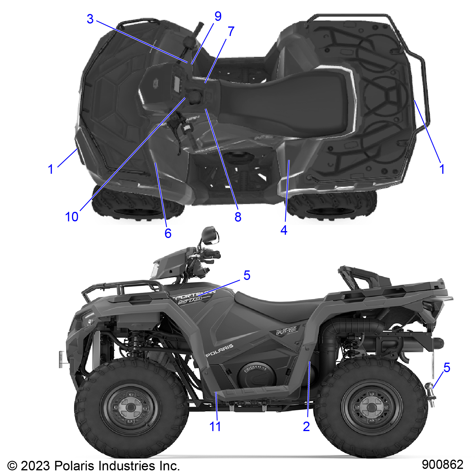 BODY, DECALS, GENERAL - A24SES57CL/CZ/FL/FZ/CR  (900862)