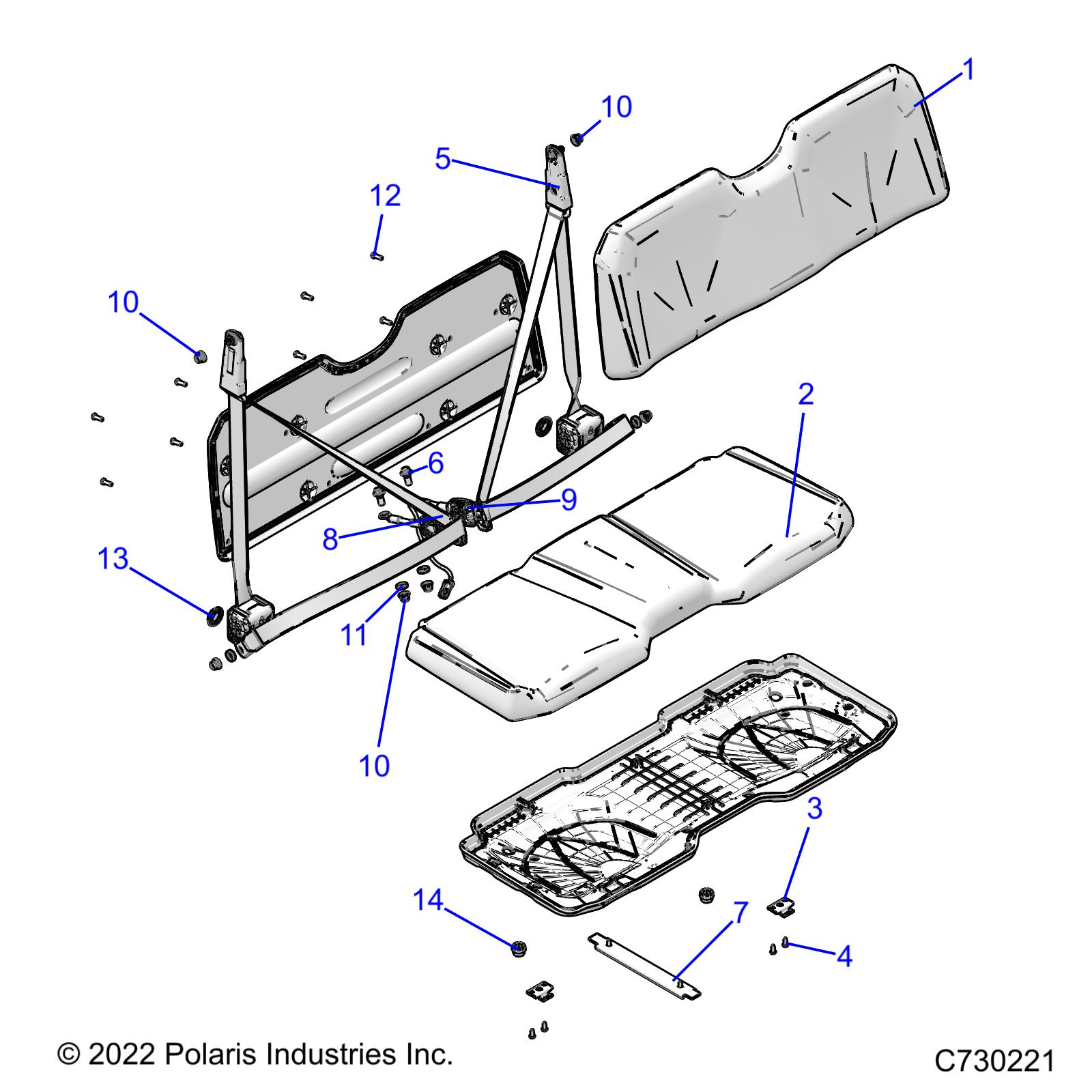 BODY, SEAT - R22MAK57B4 (C730221)