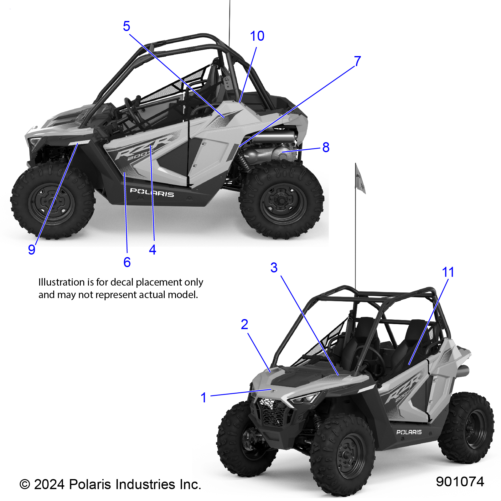 BODY, DECALS - Z25HCA18A4/A7/B4/B7 (901074)