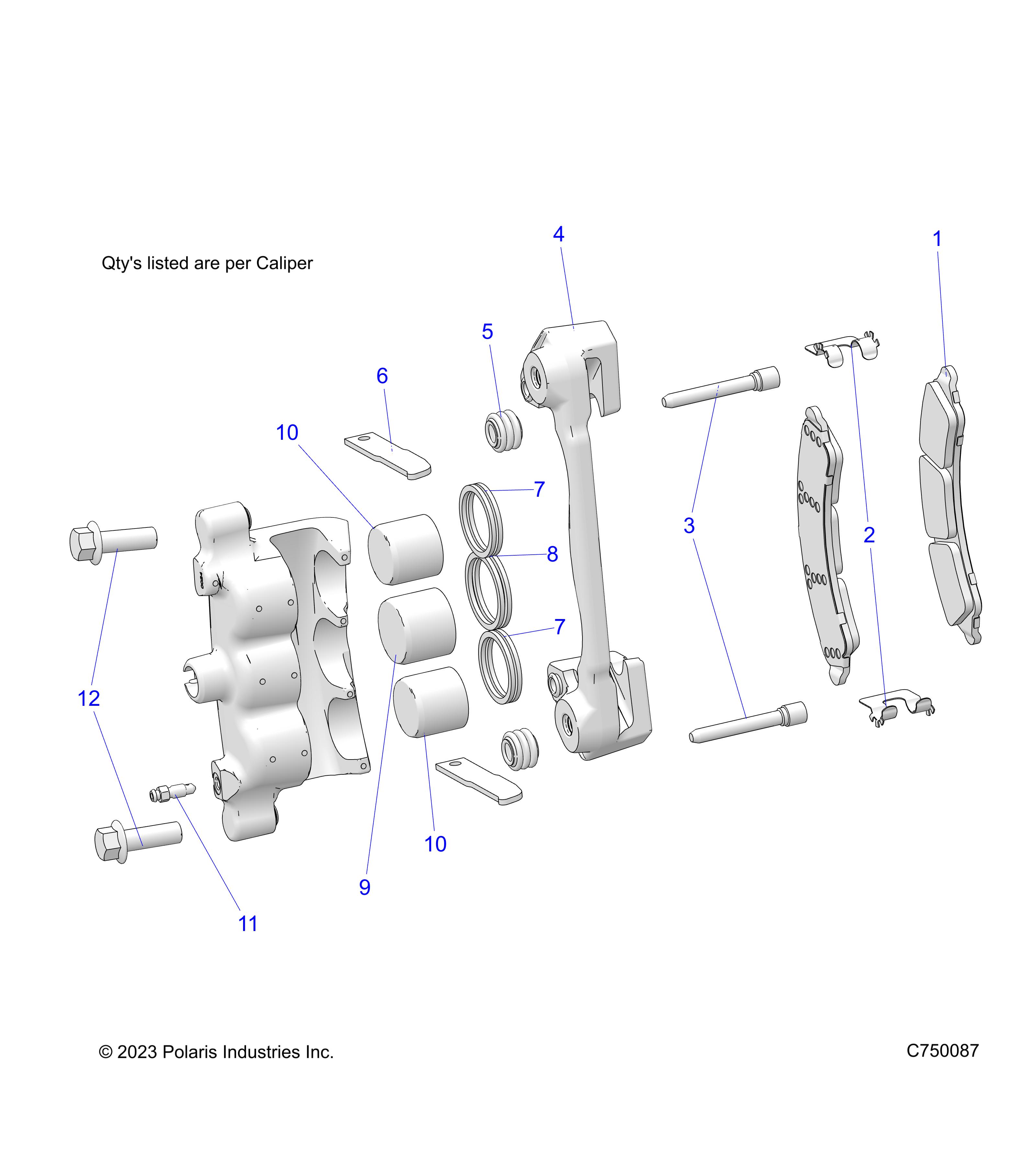 BRAKES, CALIPER, FRONT - Z24RGD2KAH/AL/BH/BL (C703399)