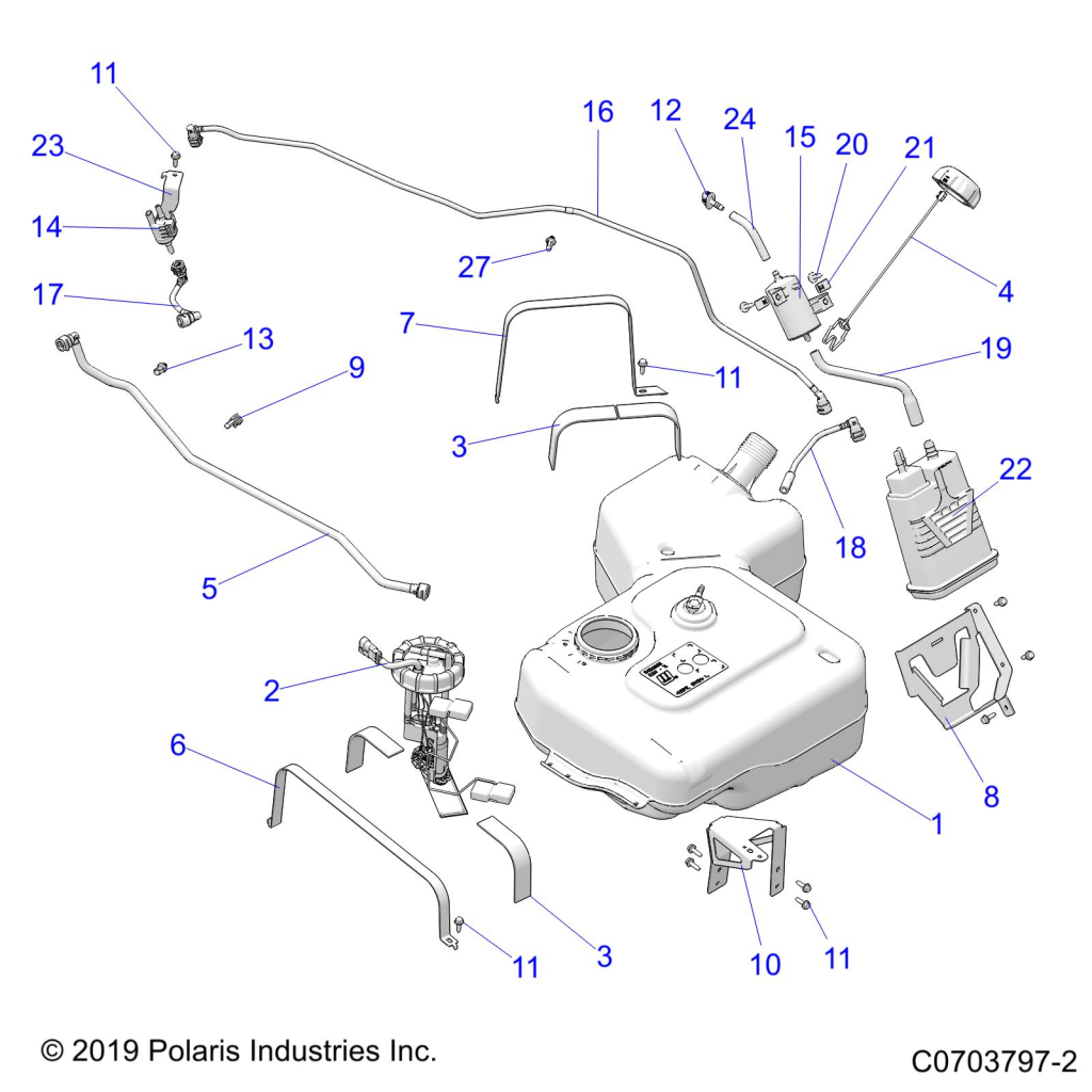 BODY, FUEL TANK EVAP - D21BBP99B4 (C0703797-2)