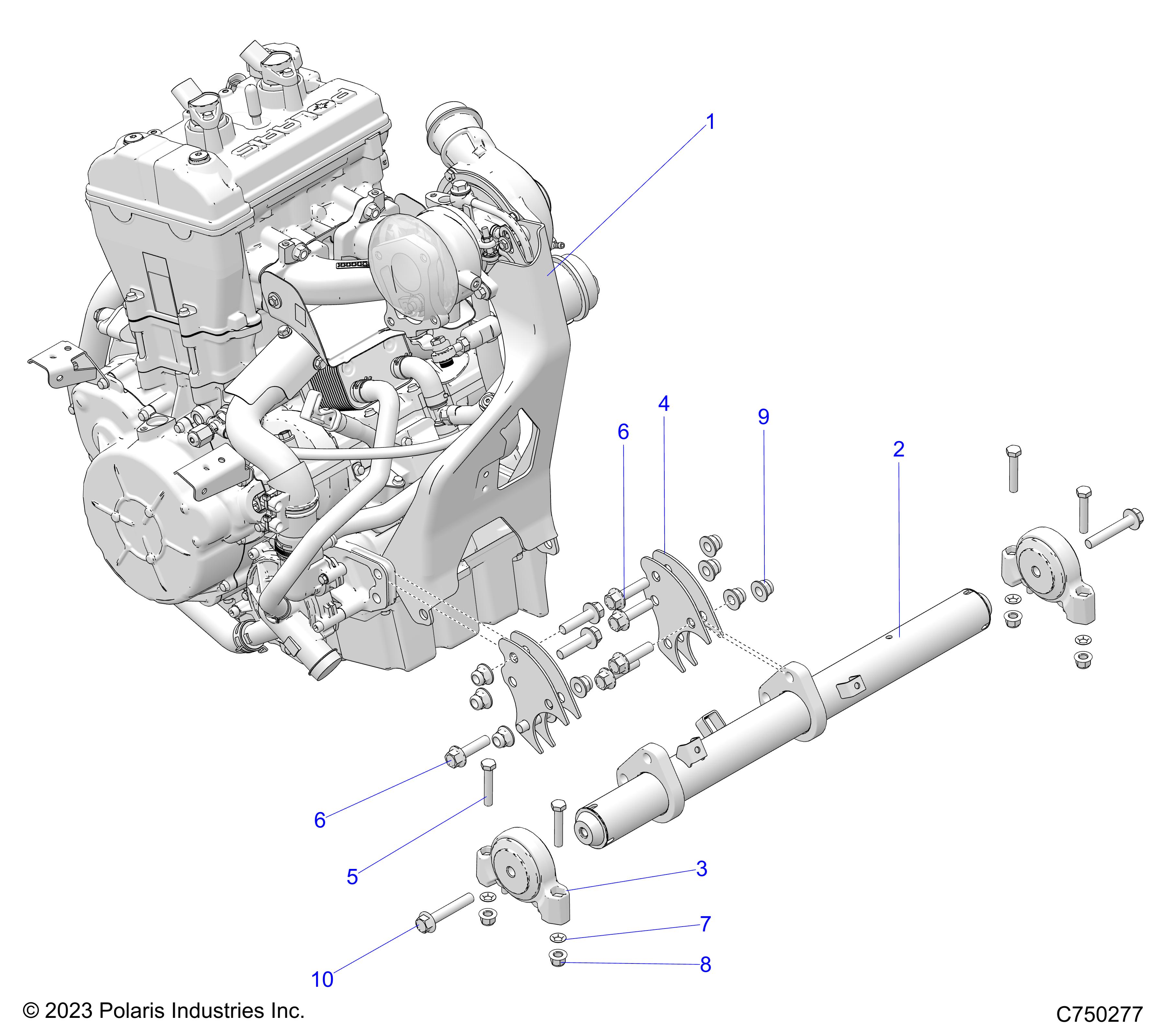 ENGINE, MOUNTING & LONG BLOCK - Z25SPB92AF/BF (C750277)