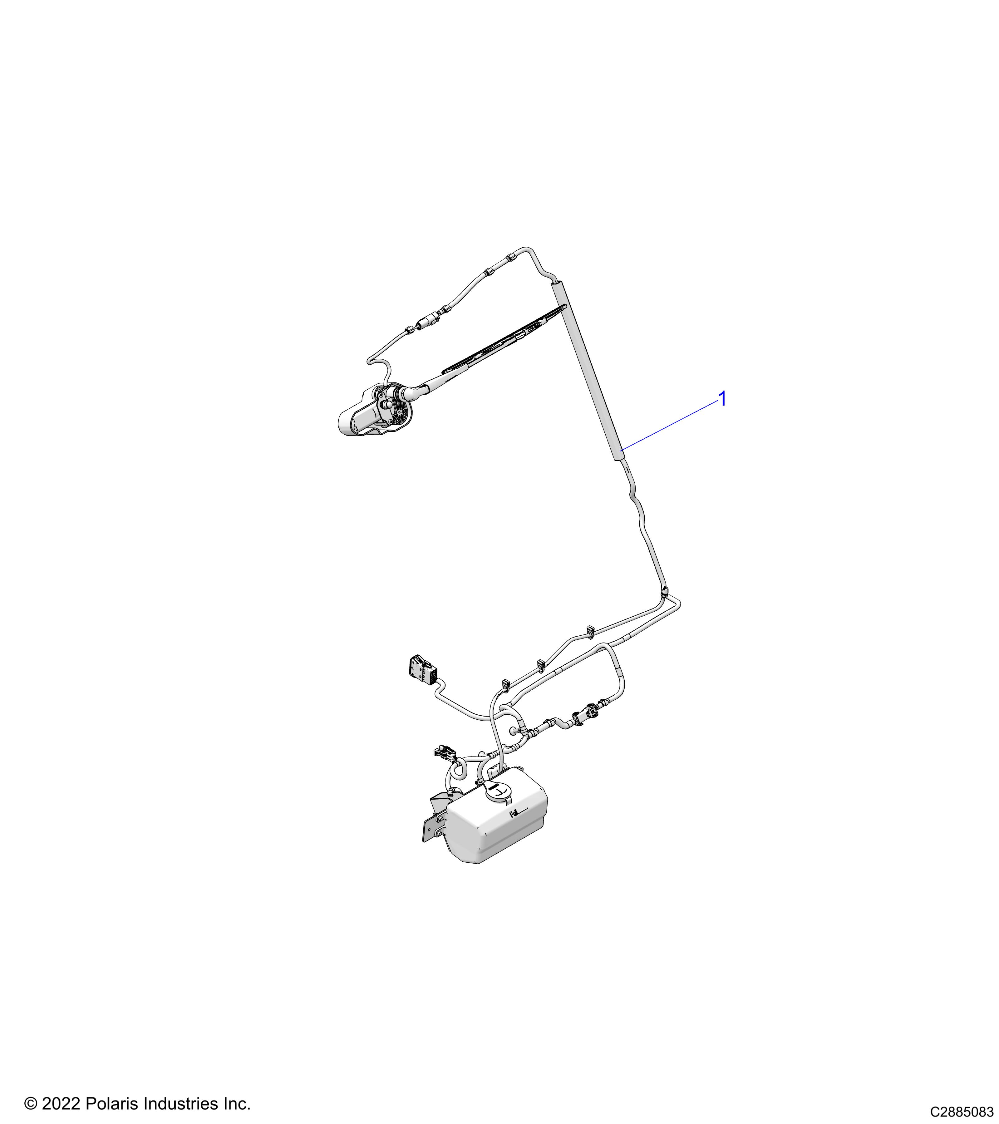 BODY, WINDSHIELD WIPER - D23M2U57B4/W57B4 (C2885083)