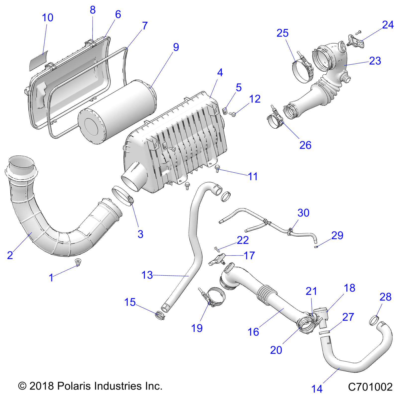 ENGINE, AIR INTAKE SYSTEM - Z21P4E92AE/AN/BE/BN/L92AL/AT/BL/BT (C701002)