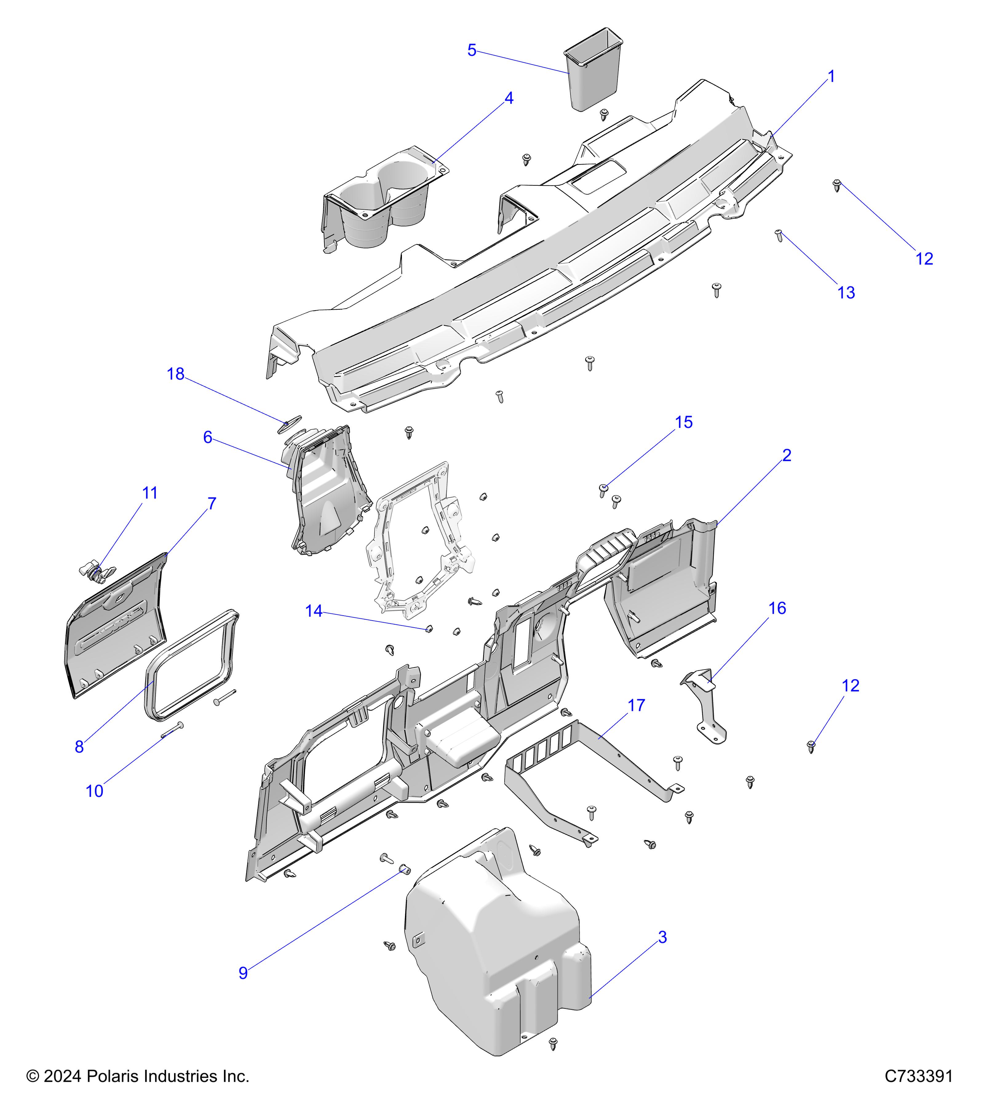 BODY, DASH  - R25MAE57F1/C1/G1/G9 (C733391)