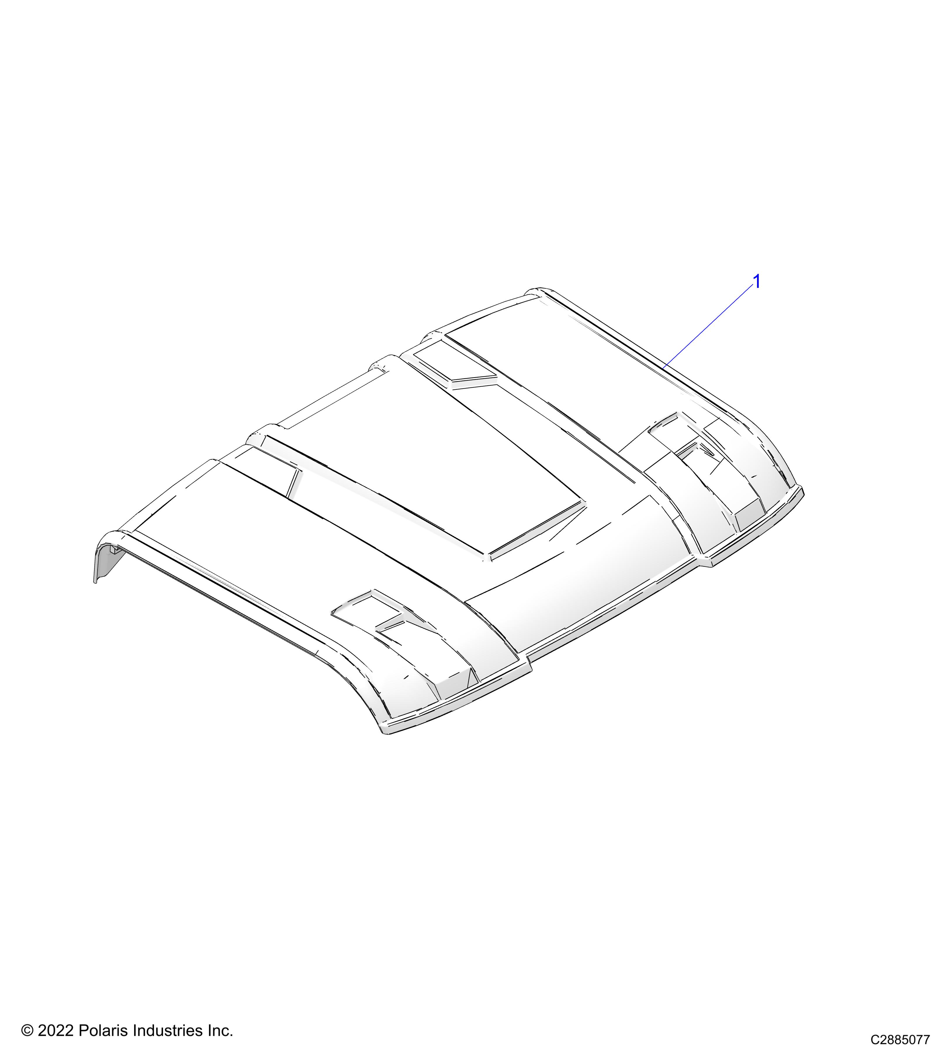 BODY, ROOF, POLY - D23M2U57B4/W57B4 (C2885077)